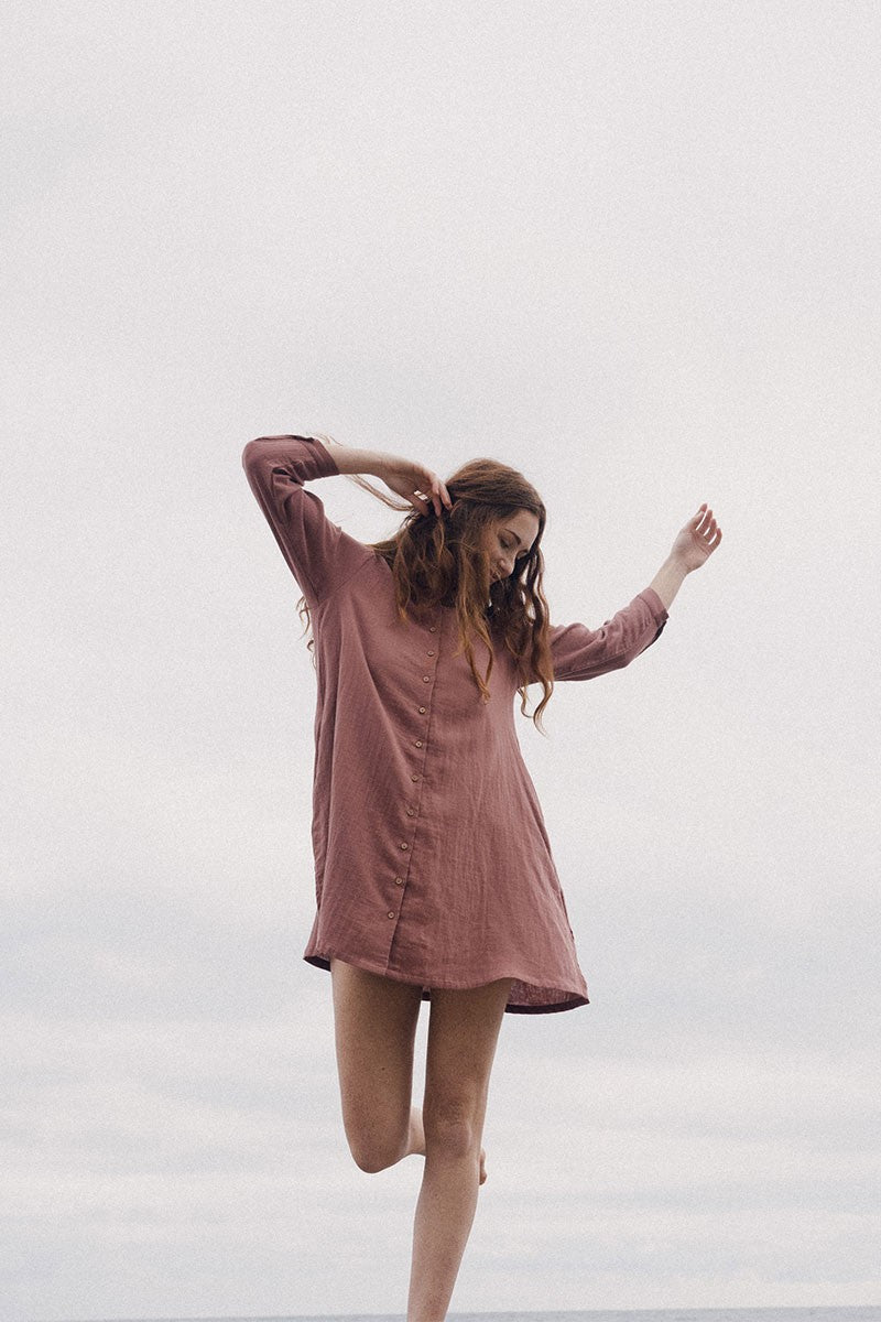 Elisa dress in mauve