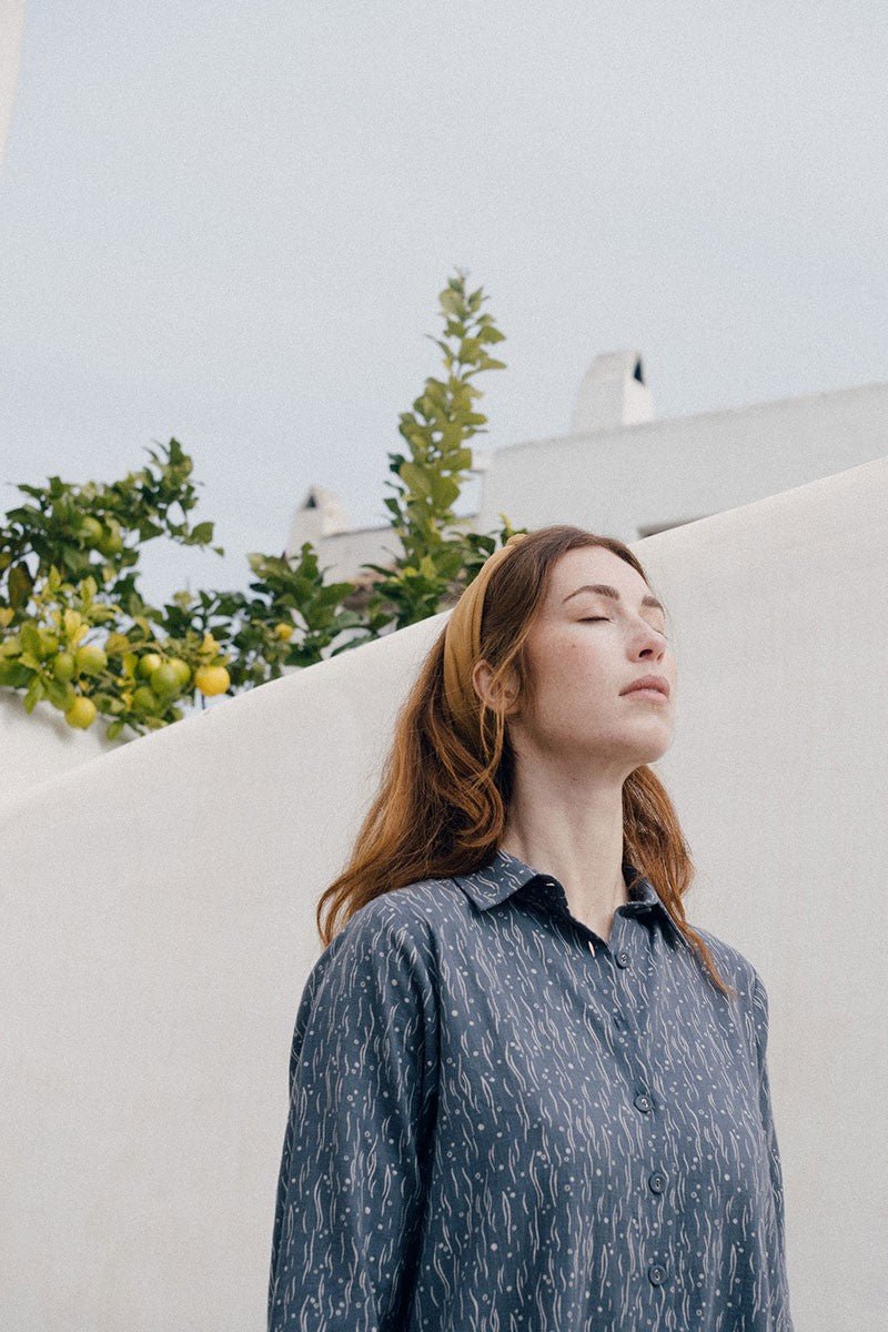 Elisa dress with mist in blue - Imagen 2