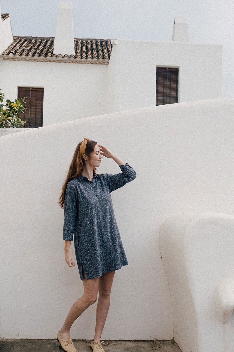 Elisa dress with mist in blue - Imagen 3