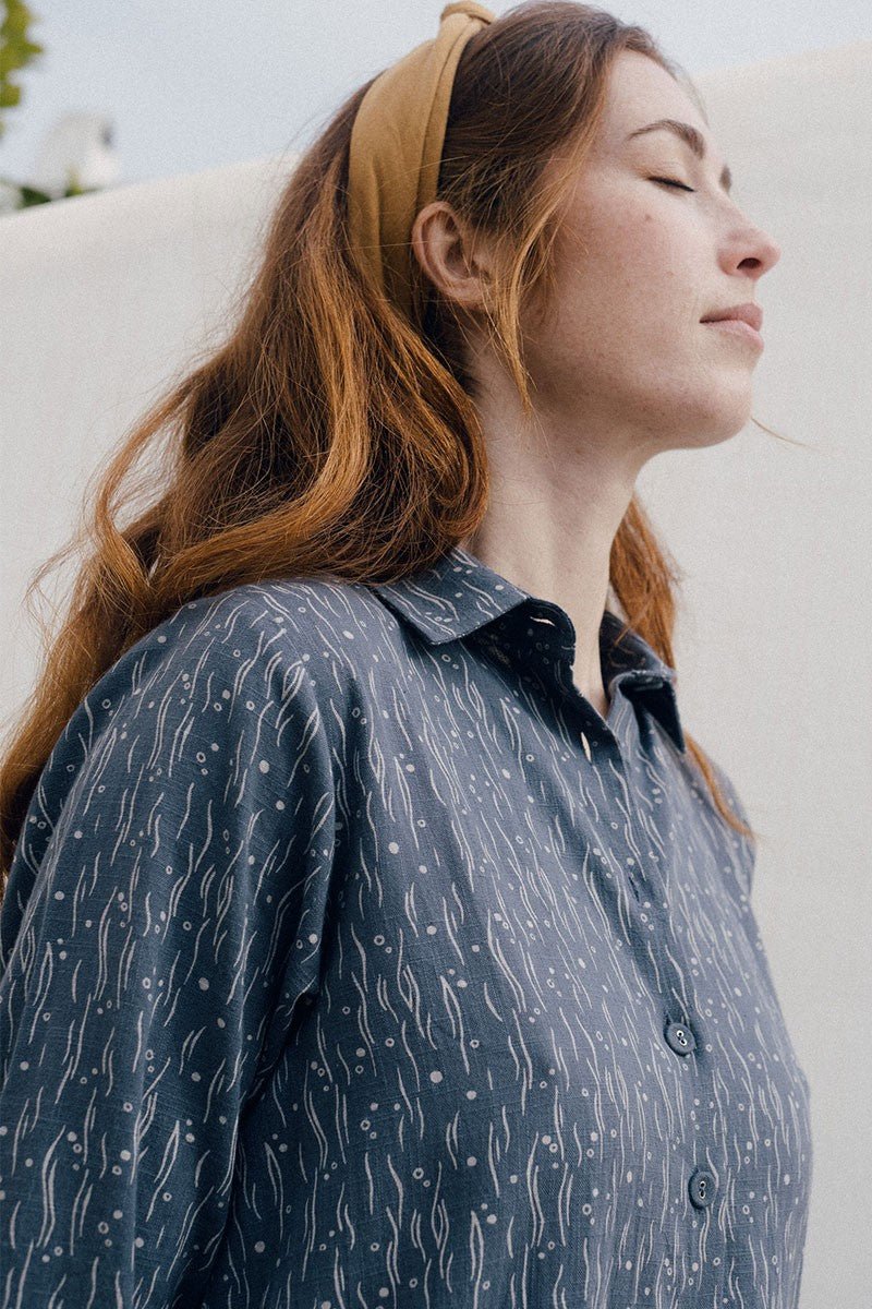 Elisa dress with mist in blue - Imagen 4