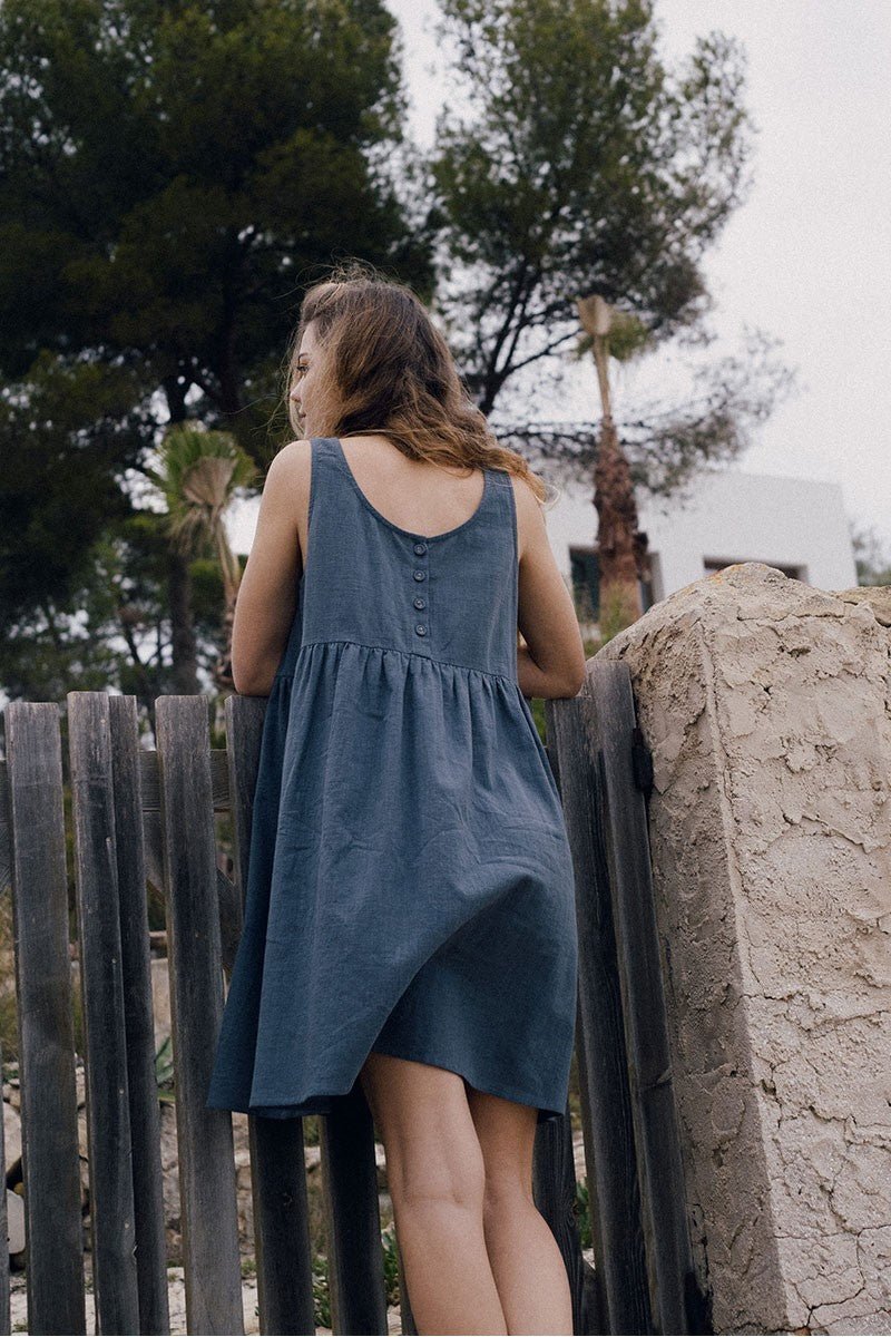 Elvia dress in blue - Imagen 3