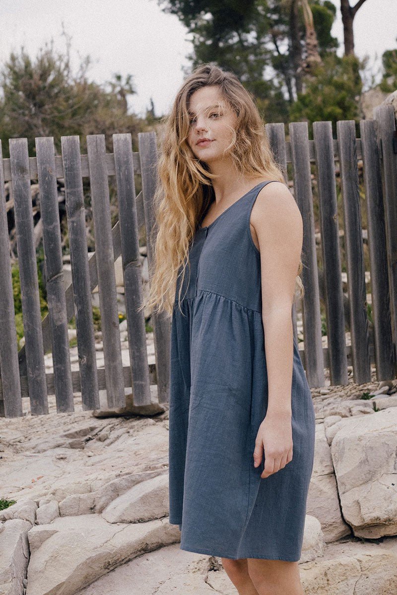 Elvia dress in blue - Imagen 4