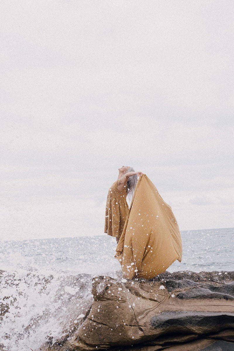 Elvia dress in mustard - Imagen 3