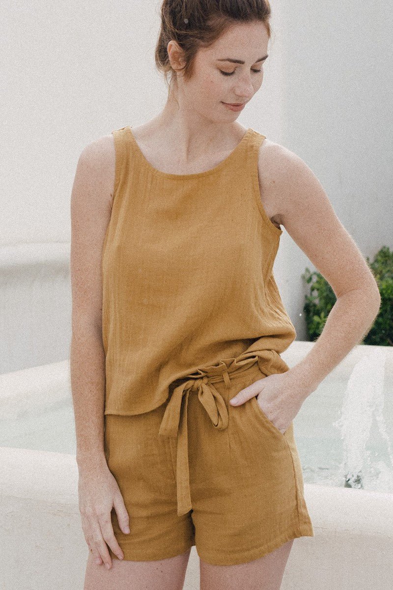 Eneida top in mustard