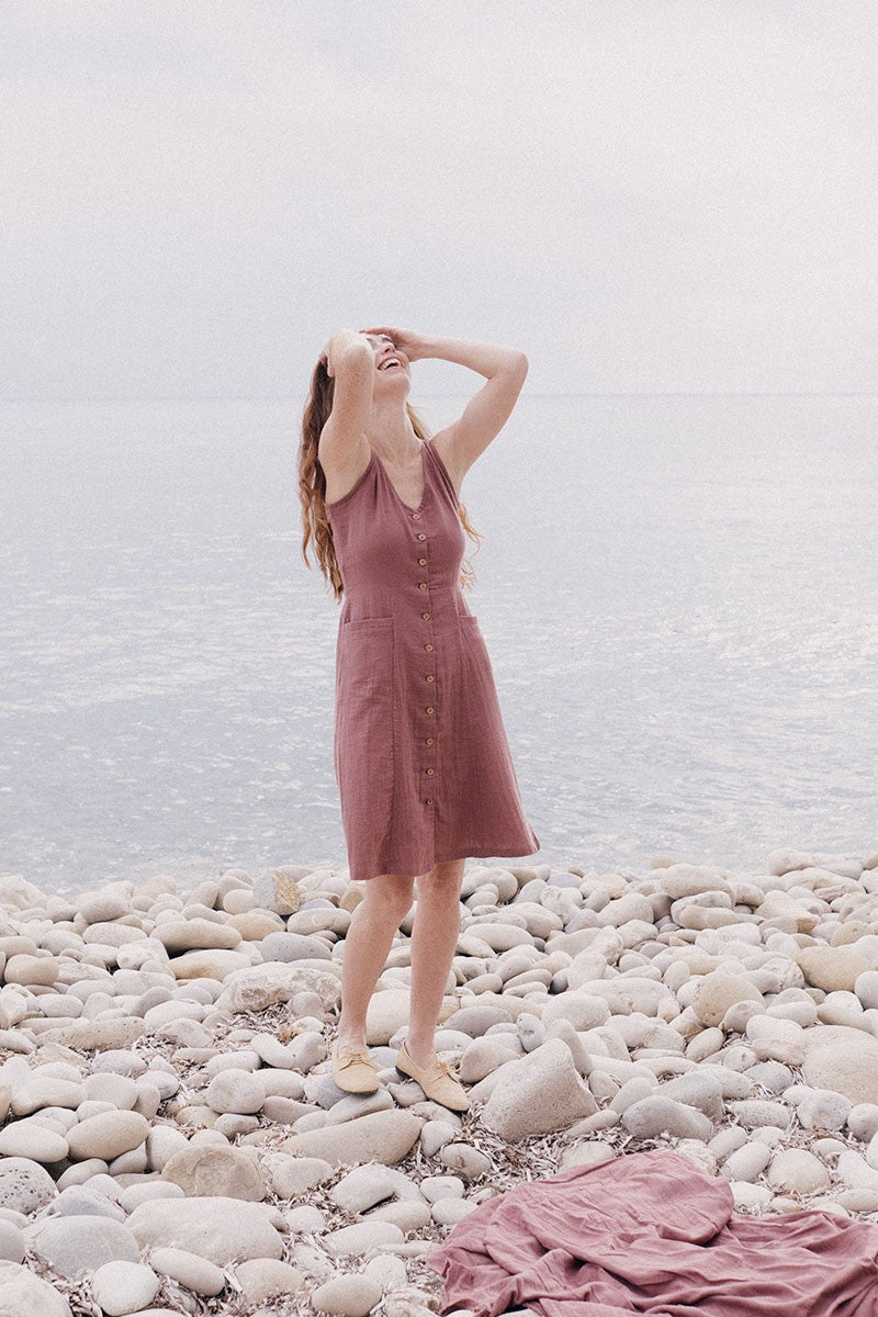 Eva dress in mauve