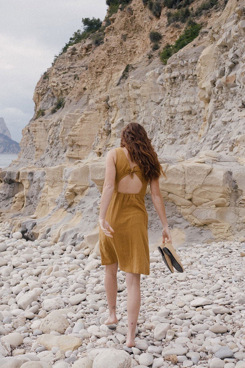 Eva dress in mustard - Imagen 4