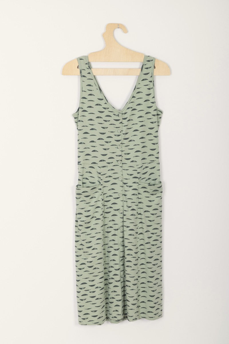 Eva dress with green reflections