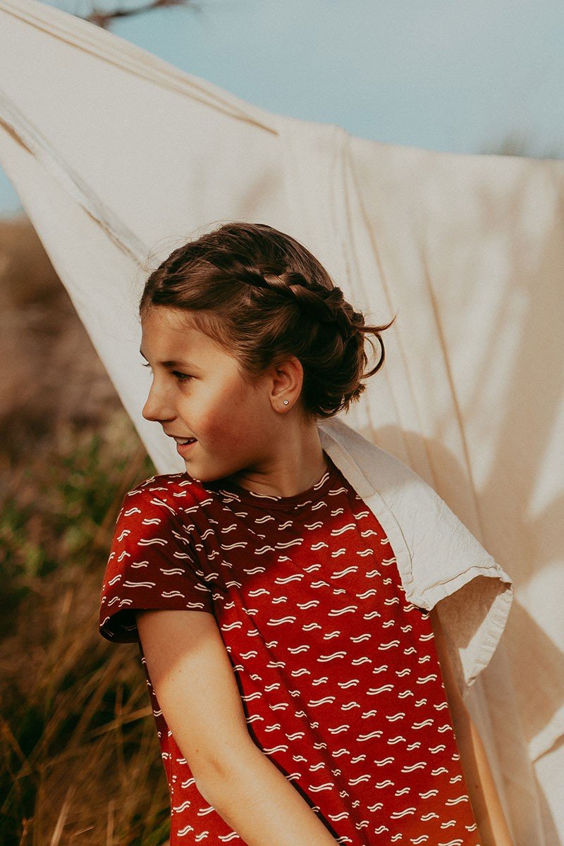 Evasé dress in terracotta - Imagen 5