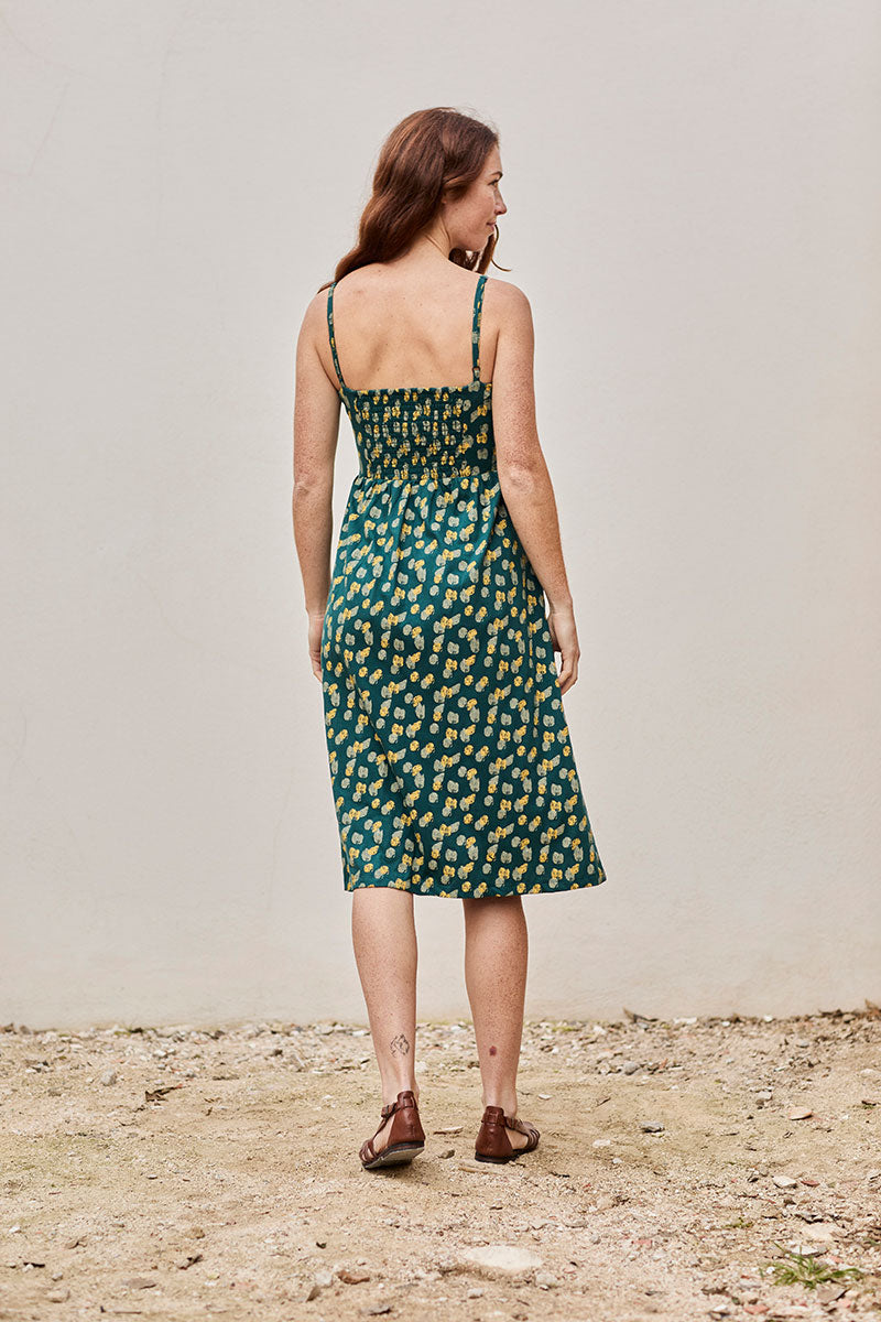 Fabia Dress Green Blue Print - Imagen 2