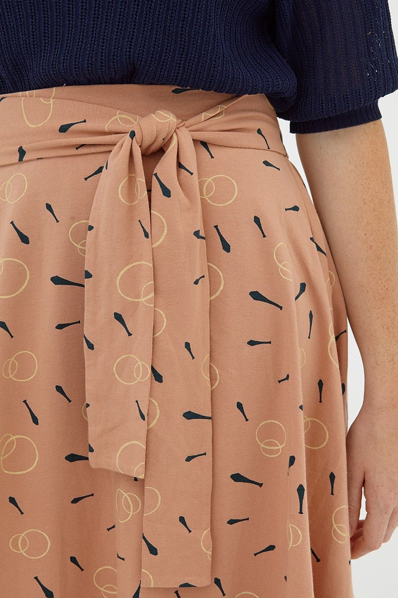 Falda media capa rosa palo Denia - Imagen 3