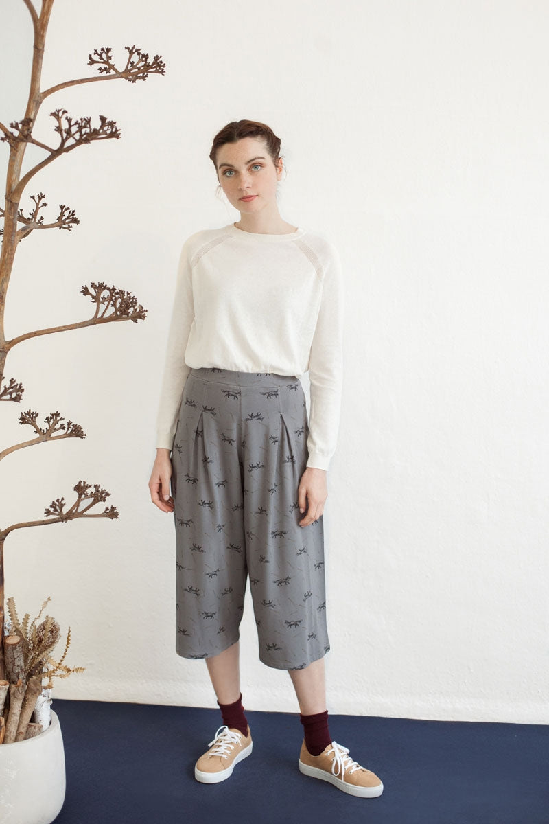 Falda pantalón Nadia estampado zorros.