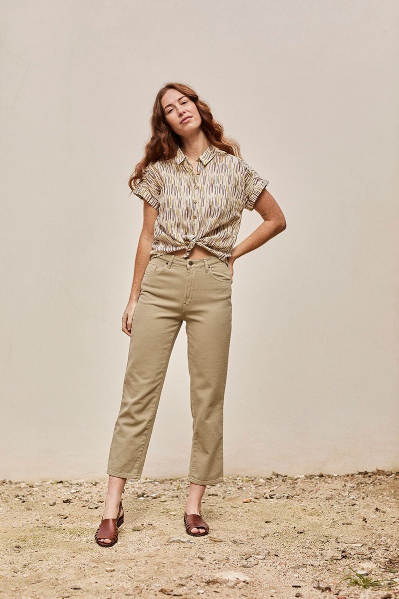 Finna Straight Trousers Dry Cream