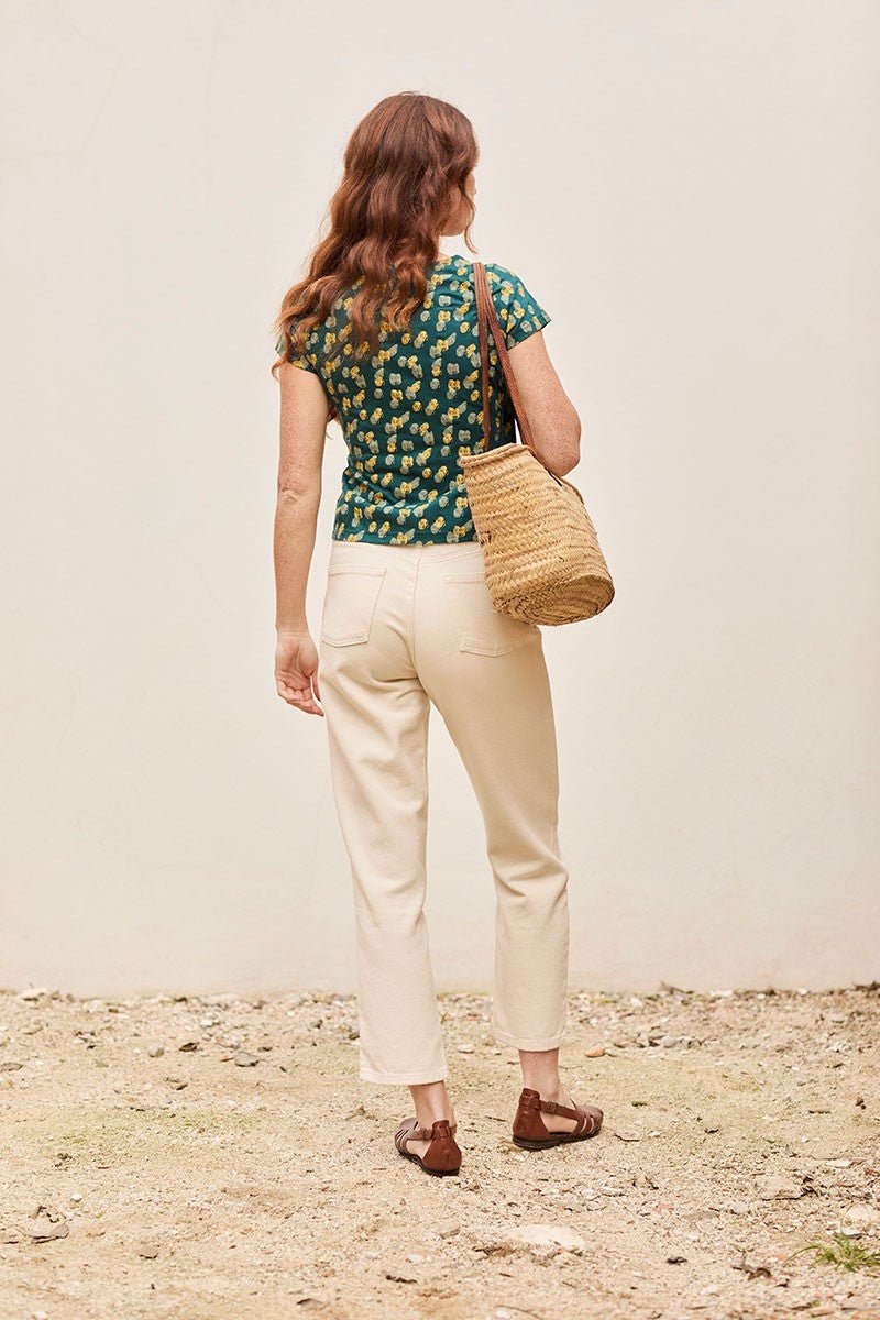 Finna Straight Trousers Natural Beige