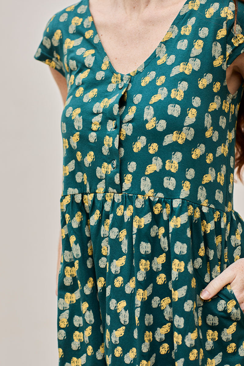 Flori Dress Blue Green - Imagen 4