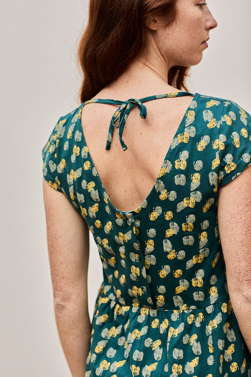 Flori Dress Blue Green - Imagen 5