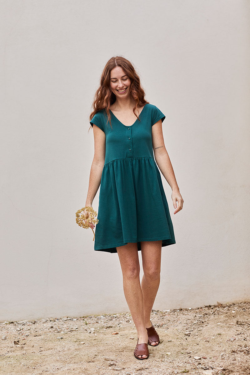 Flori Dress Ethnic Blue - Imagen 7