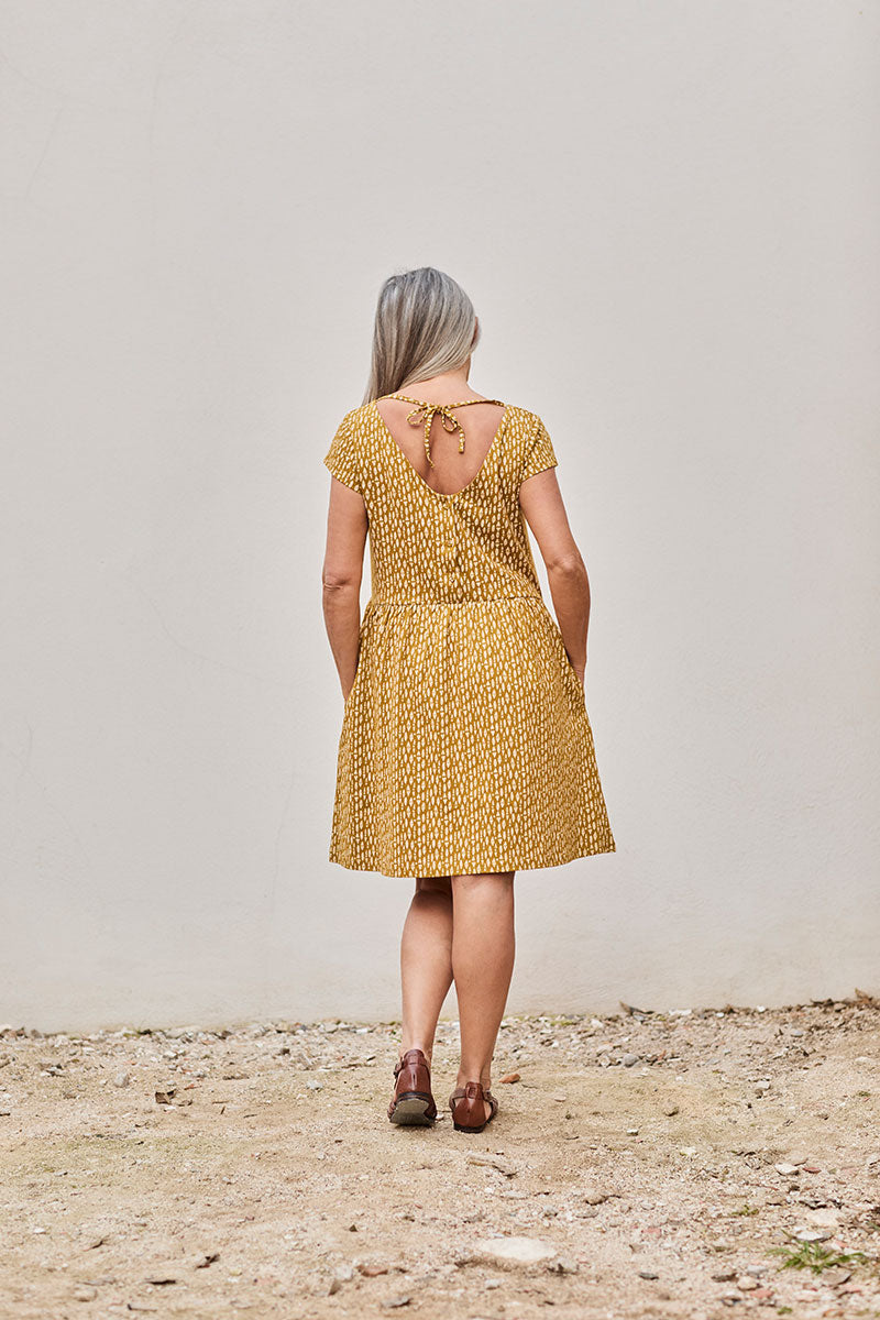 Flori Dress Ethnic Mustard - Imagen 2