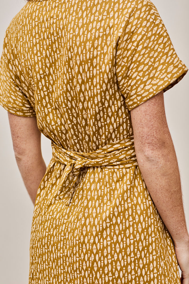 Frida Dress Ethnic Mustard - Imagen 3