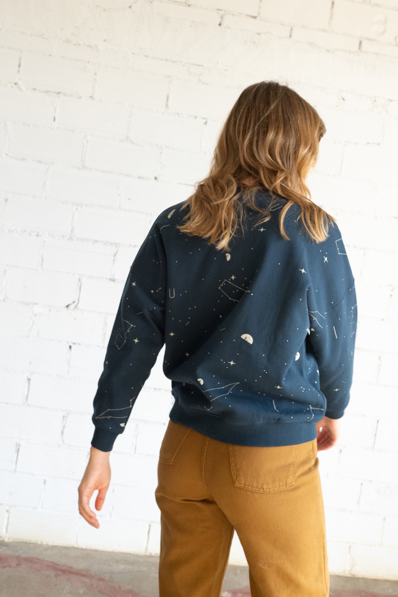 Gabriela sweatshirt midnight blue constellations