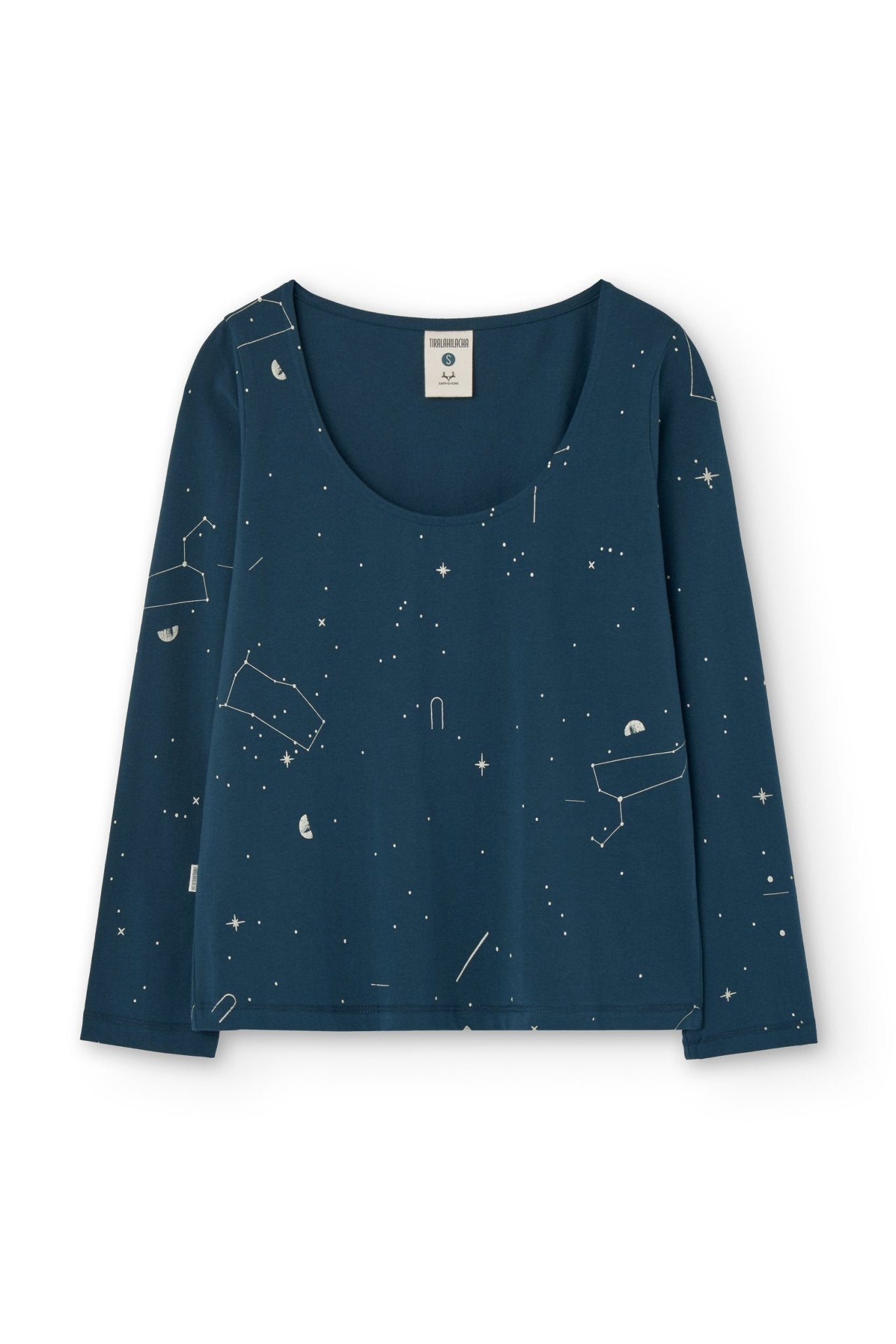Gaia basic T-shirt blue constellations