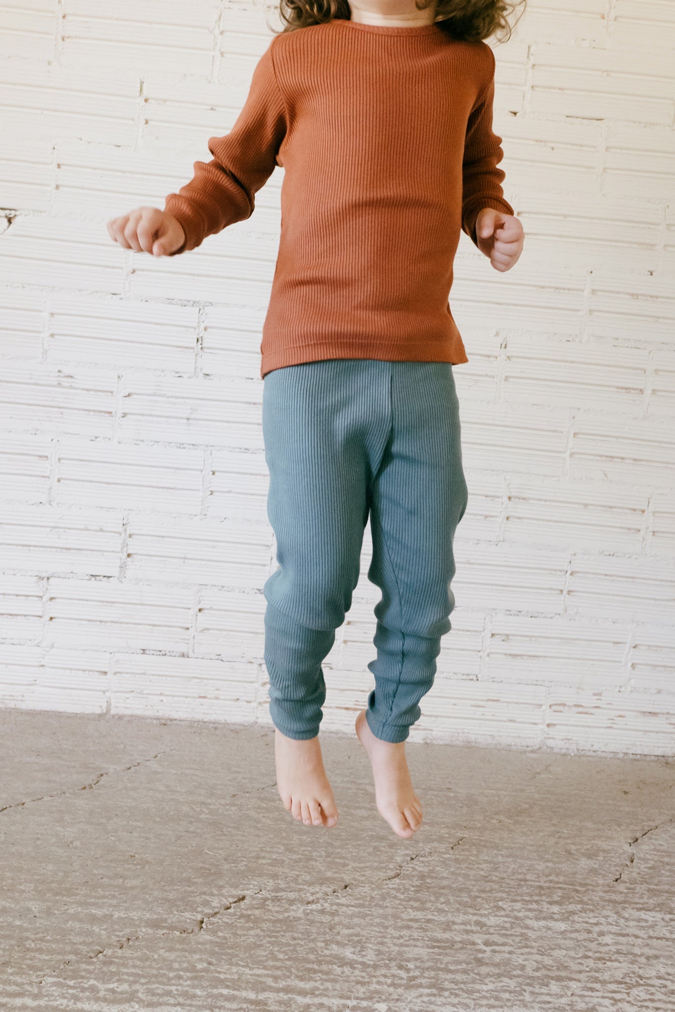 Galatea leggings sky blue ribbed