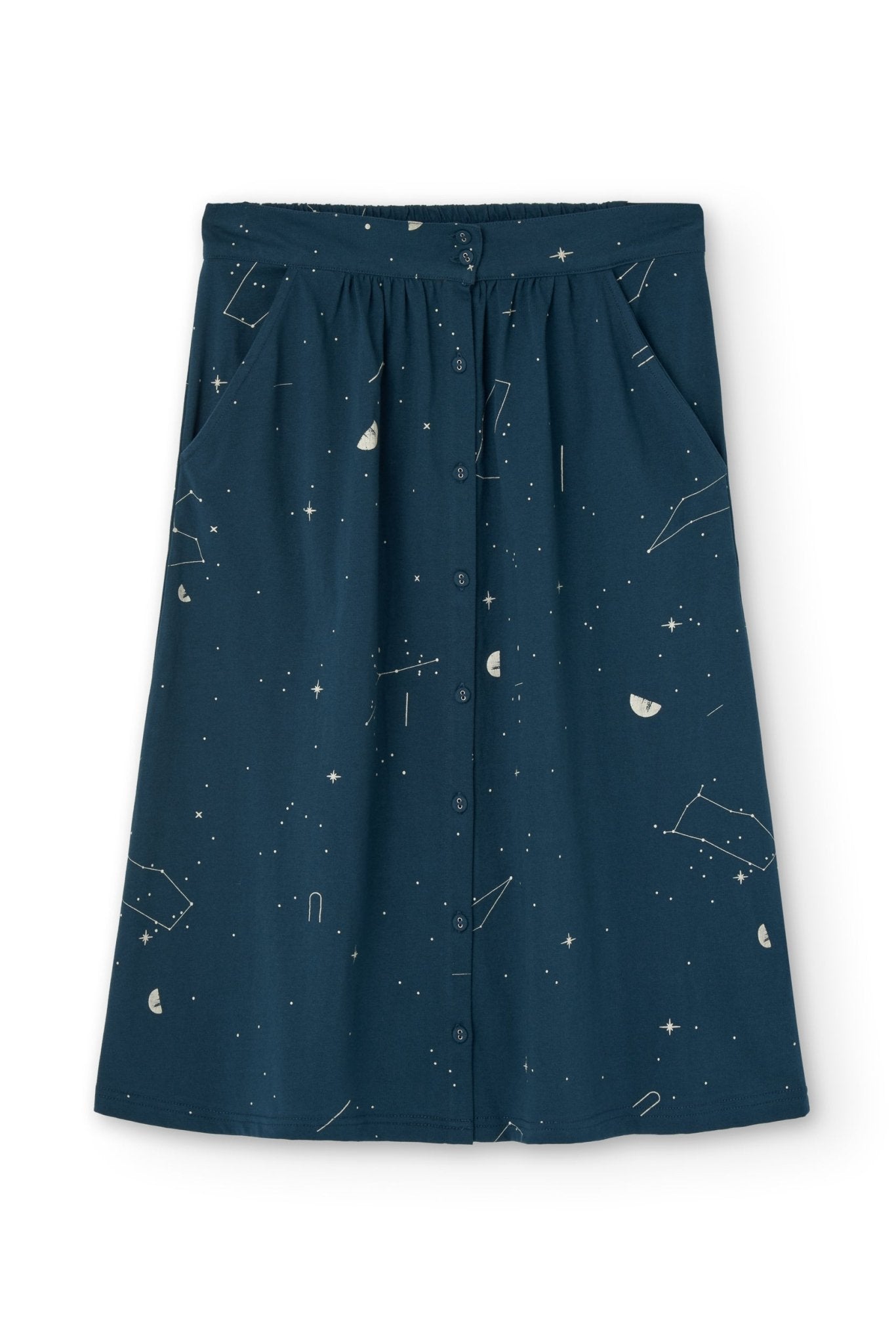 Galia midi skirt blue constellations