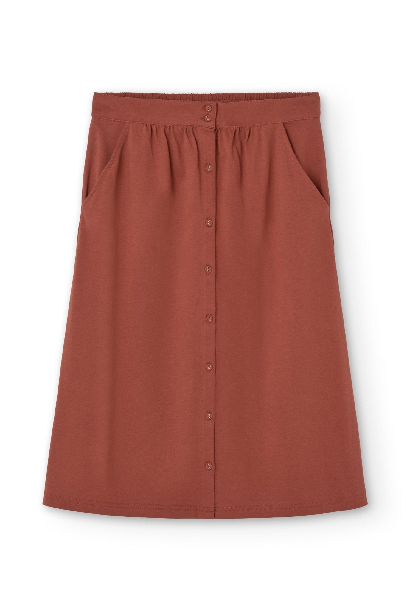 Galia midi skirt with pockets Mars red