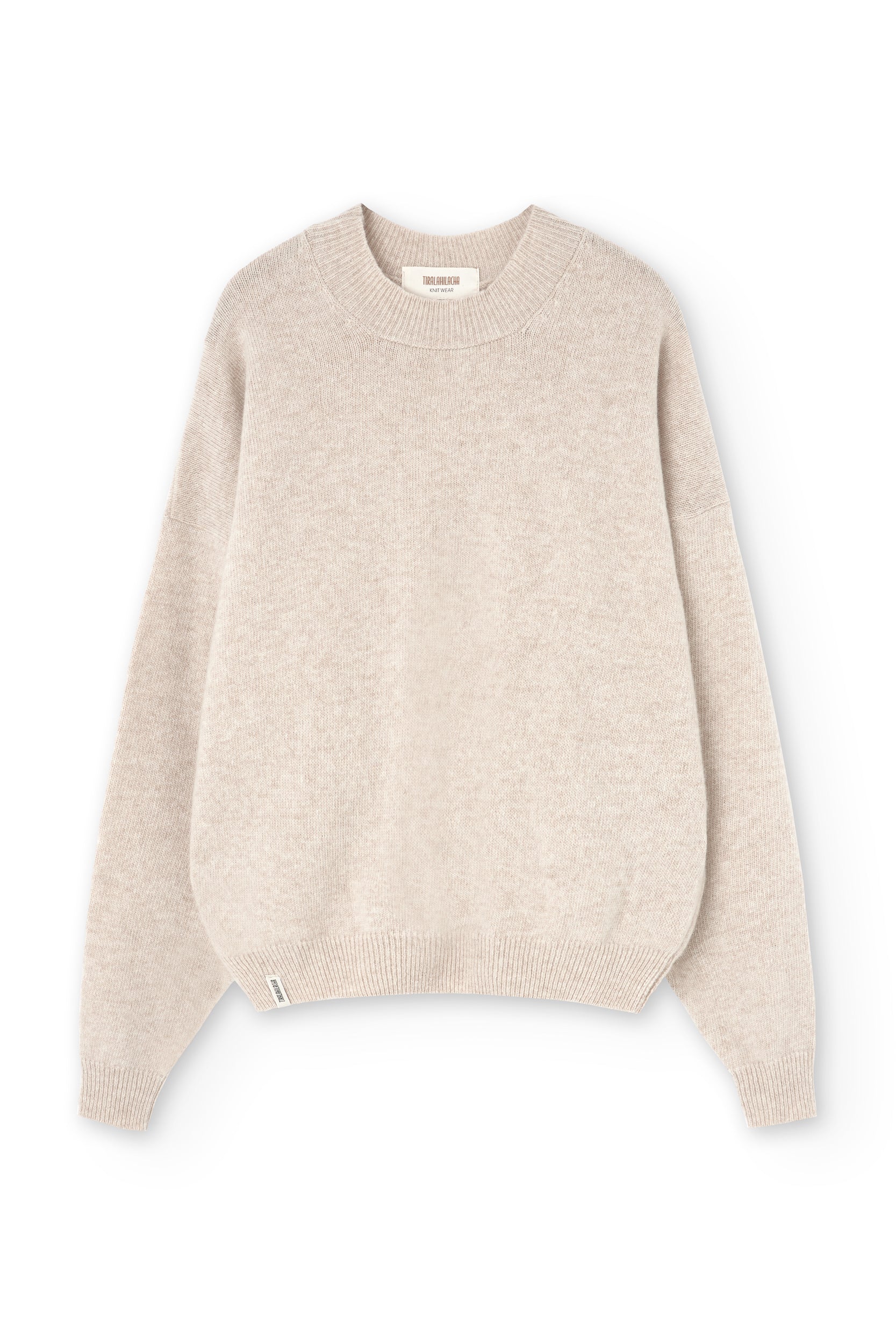 Gaudia sweater batwing sleeve merino wool beige