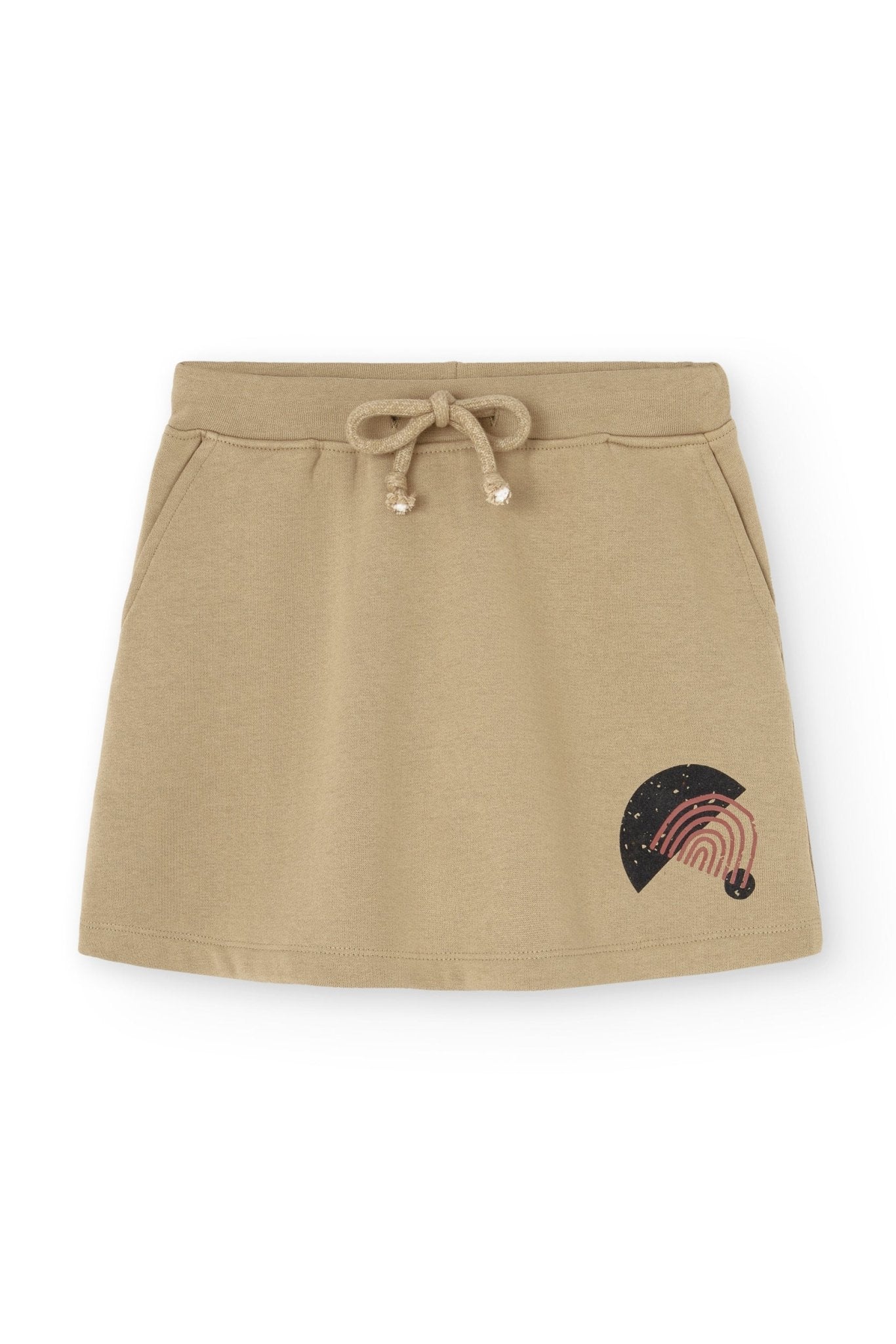 Gaya short flared skirt beige sidereal rain