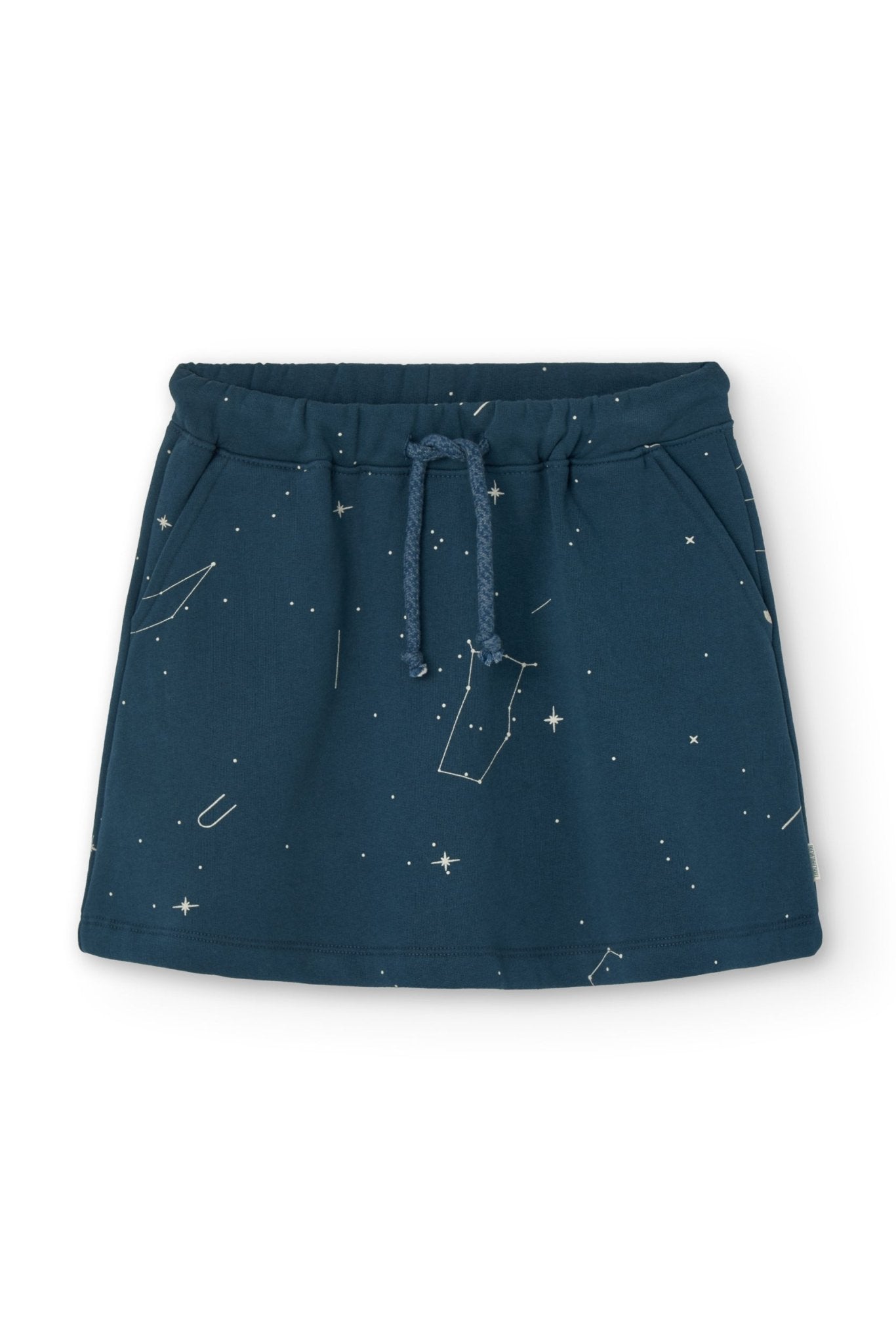 Gaya short flared skirt blue constellations