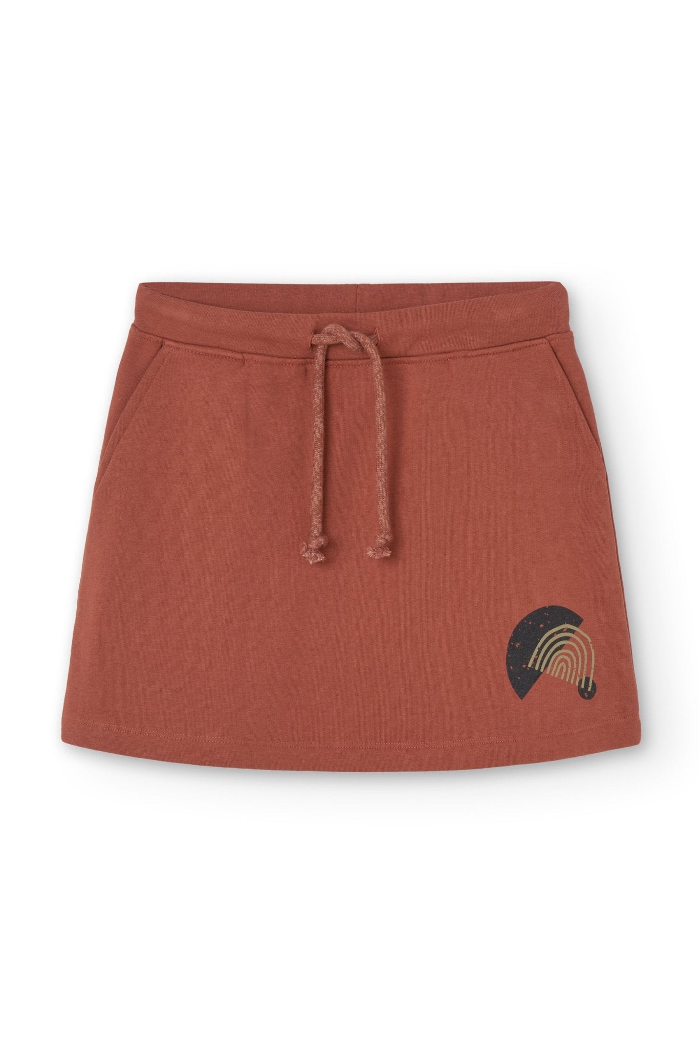 Gaya short flared skirt Mars red