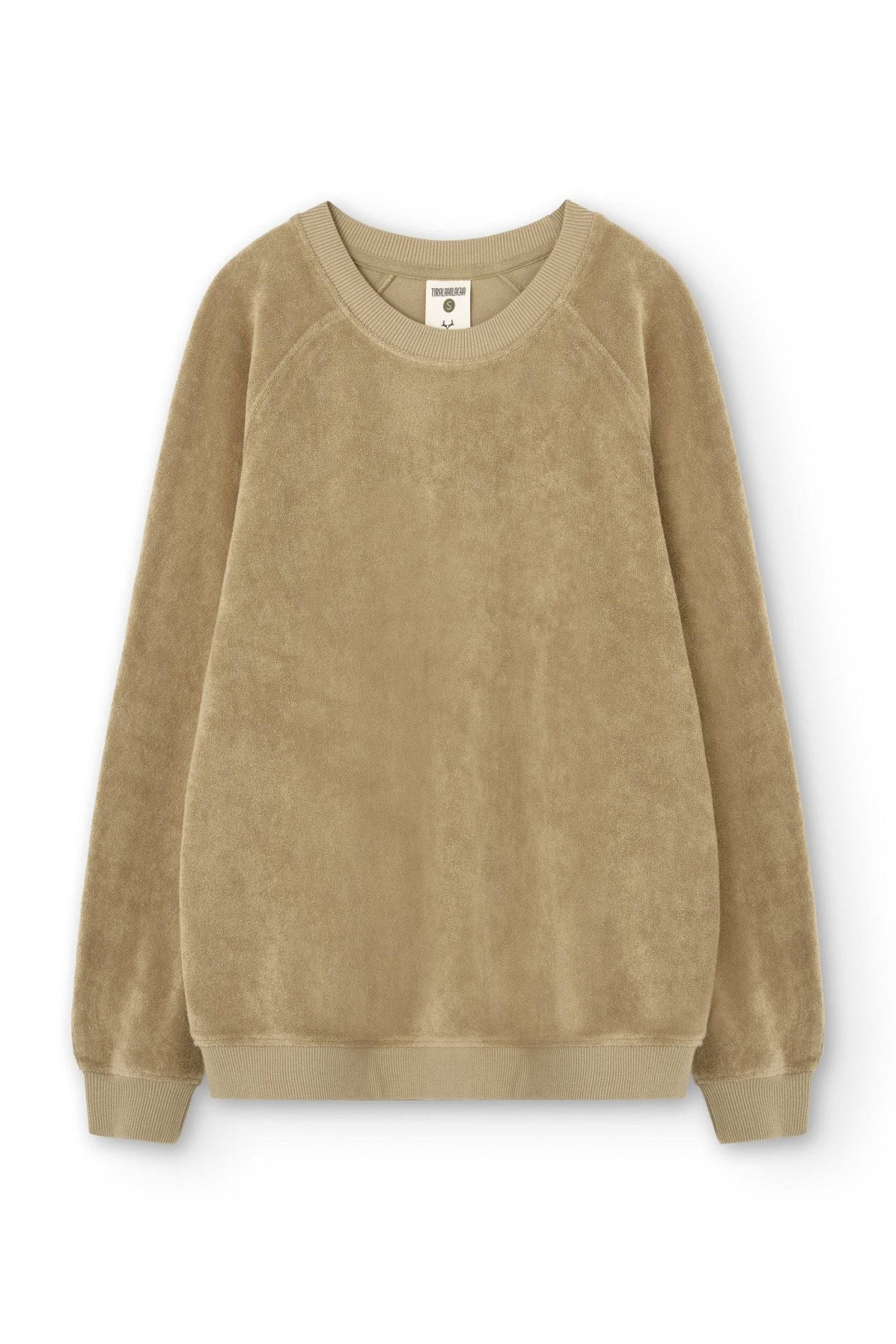 Gilda terry sweatshirt raglan sleeves in beige
