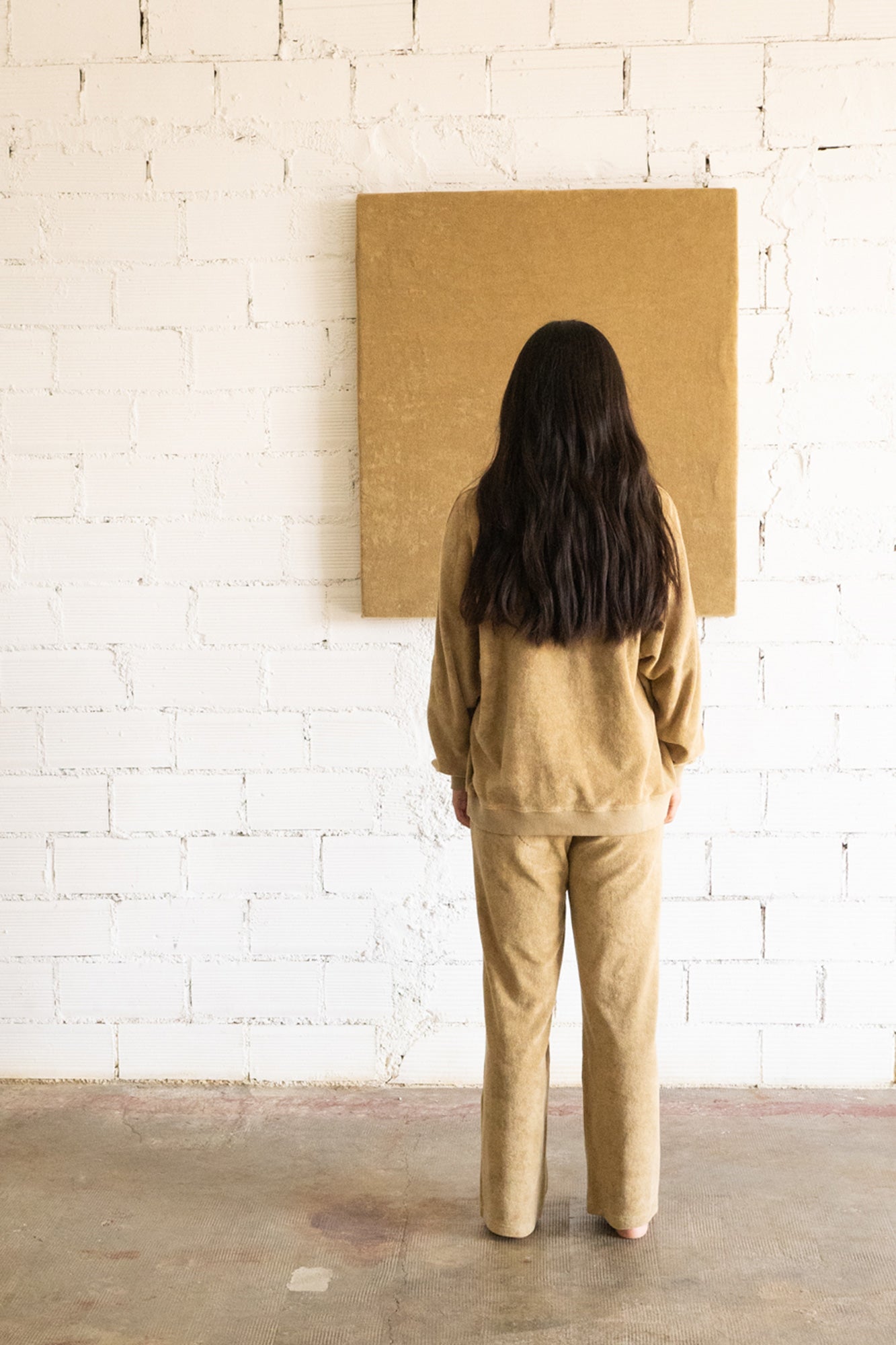 Gilda terry sweatshirt raglan sleeves in beige - Imagen 3