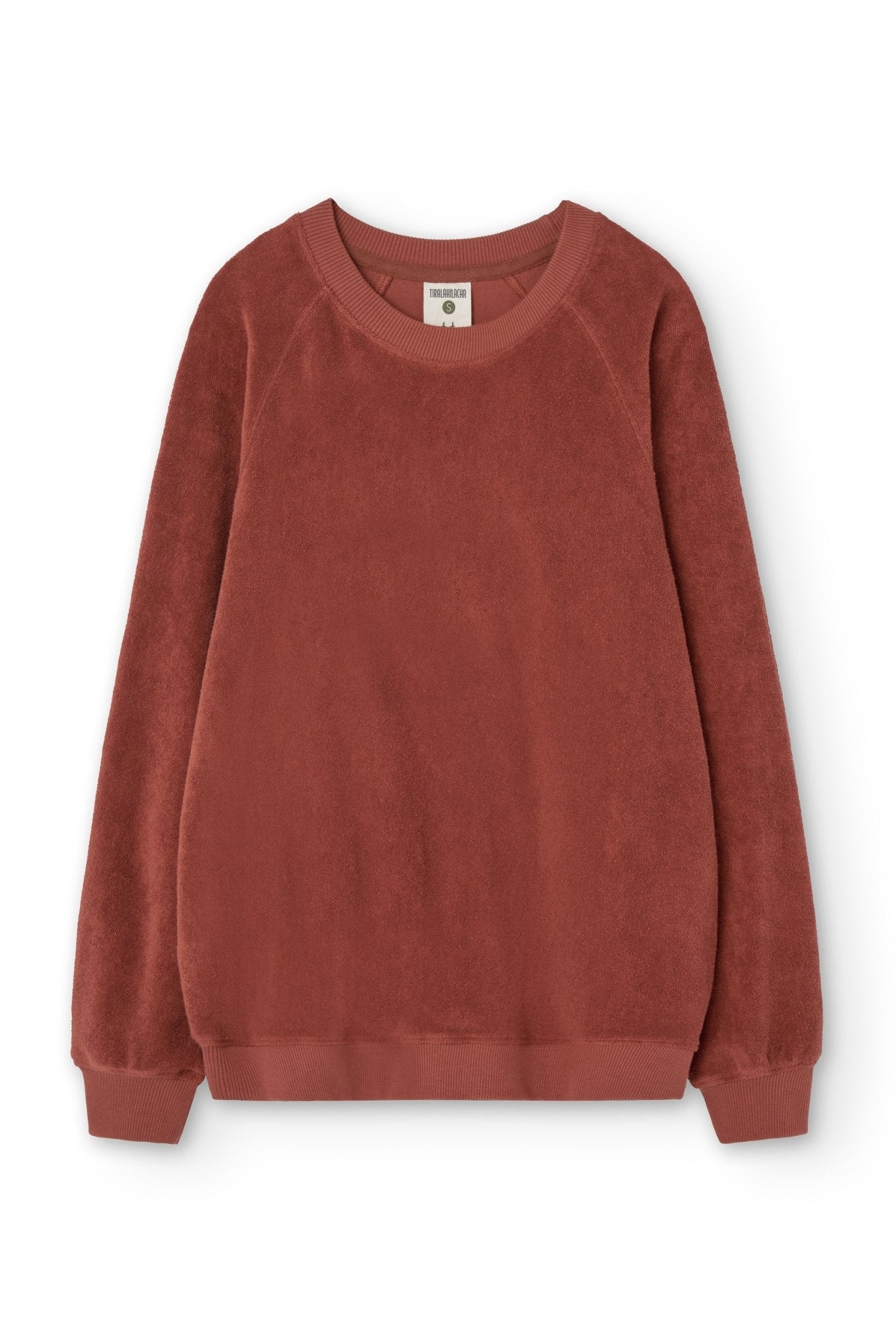 Gilda terry sweatshirt raglan sleeves in Mars red