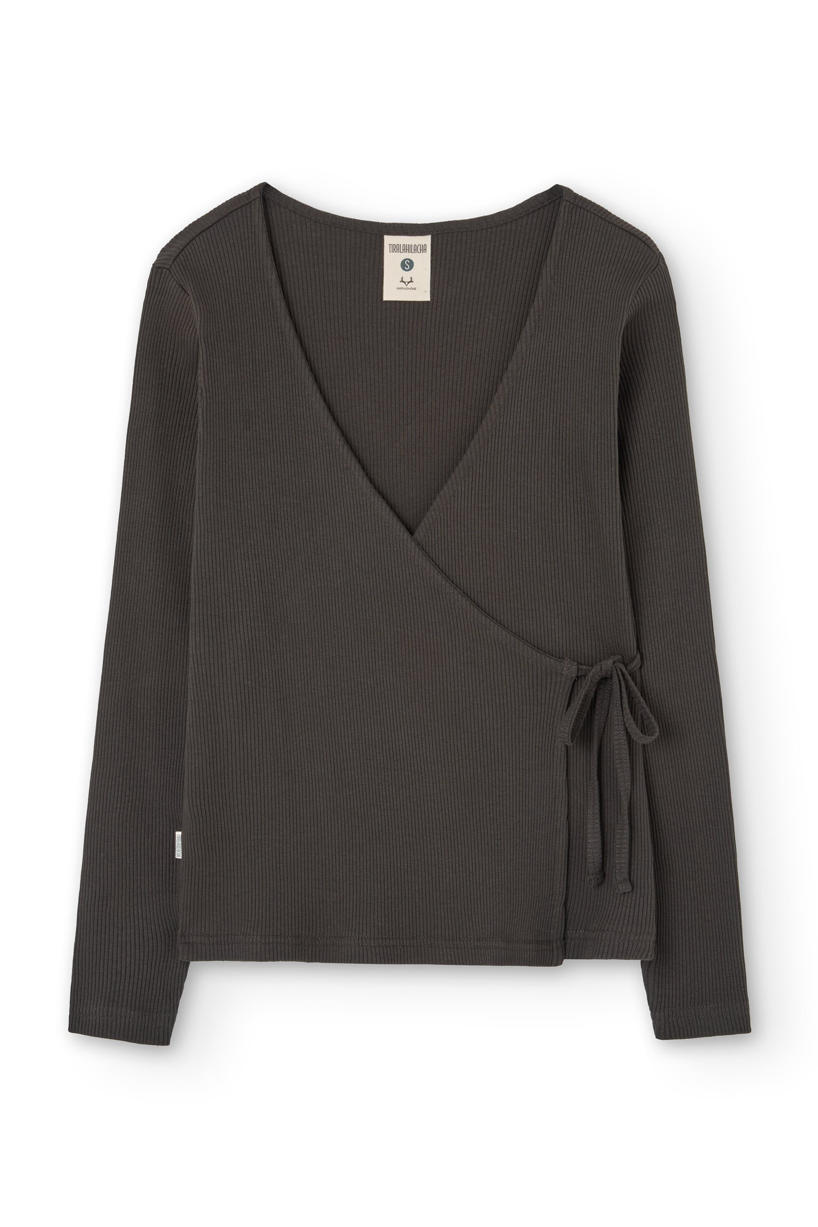 Gina crossover top long sleeves eclipse black