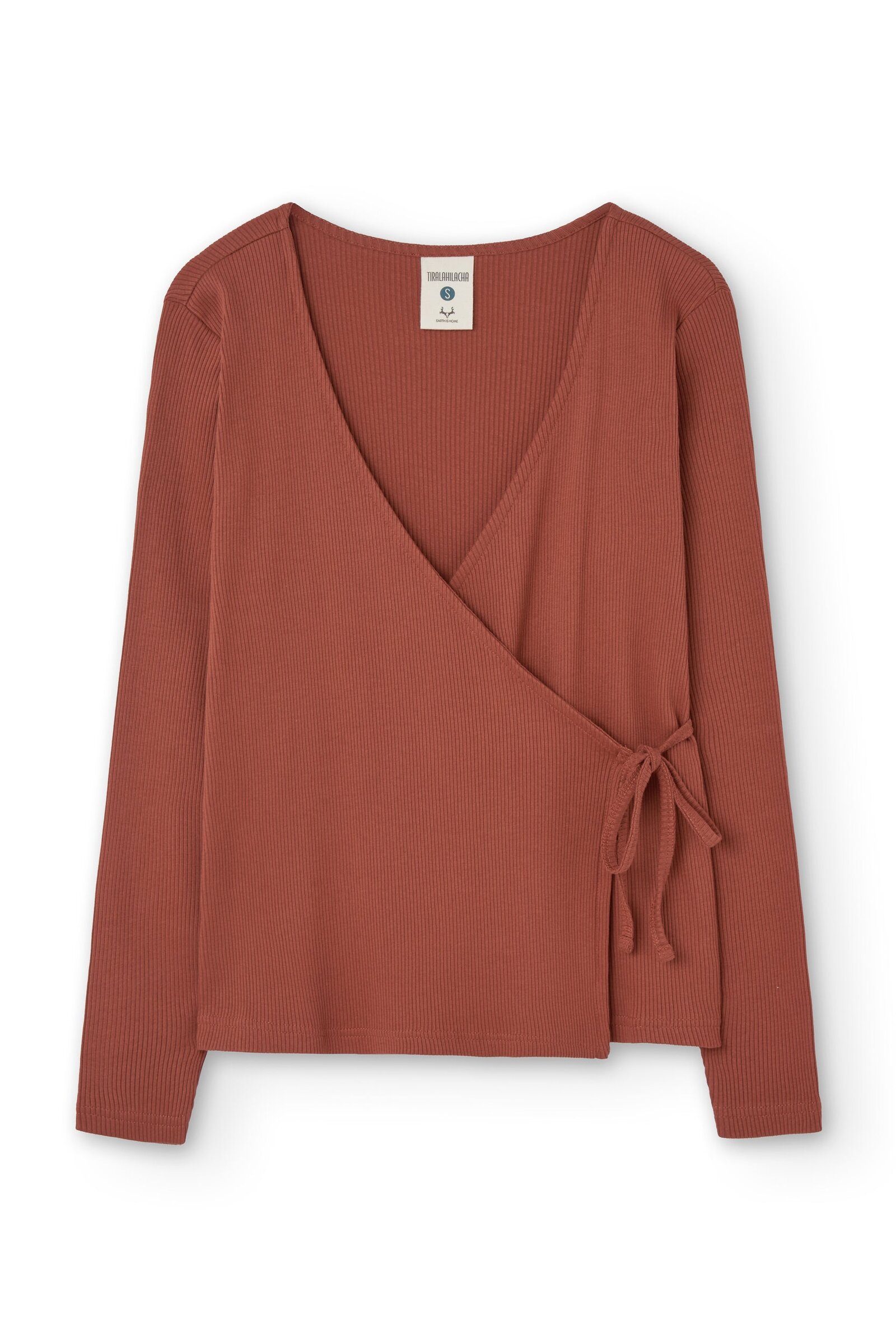 Gina crossover top long sleeves Mars red