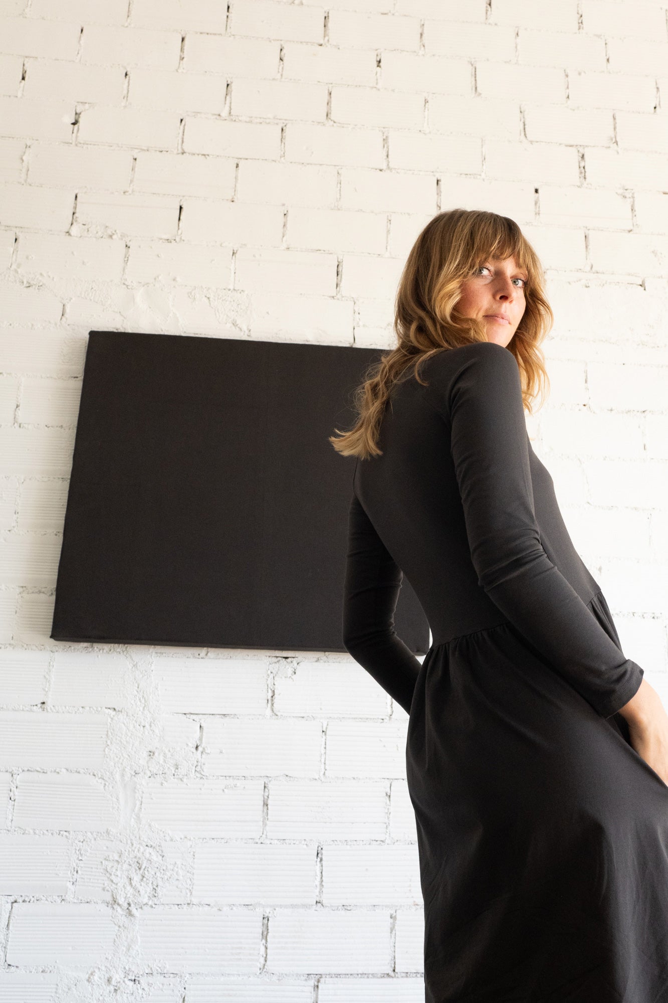 Giorgia dress with raglan sleeves eclipse black - Imagen 3