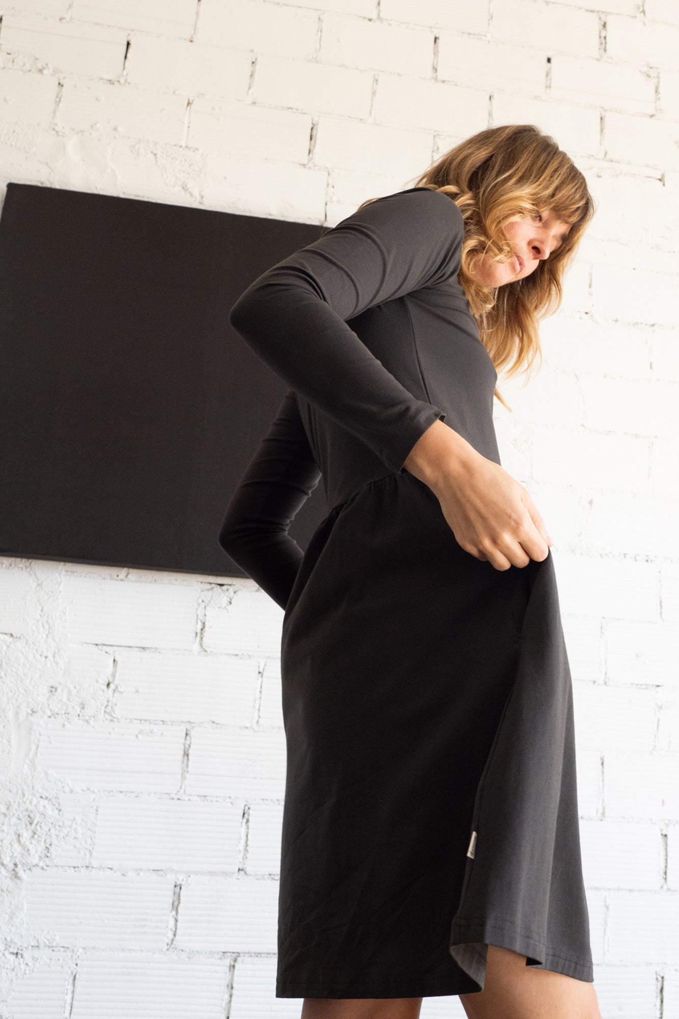 Giorgia dress with raglan sleeves eclipse black - Imagen 4