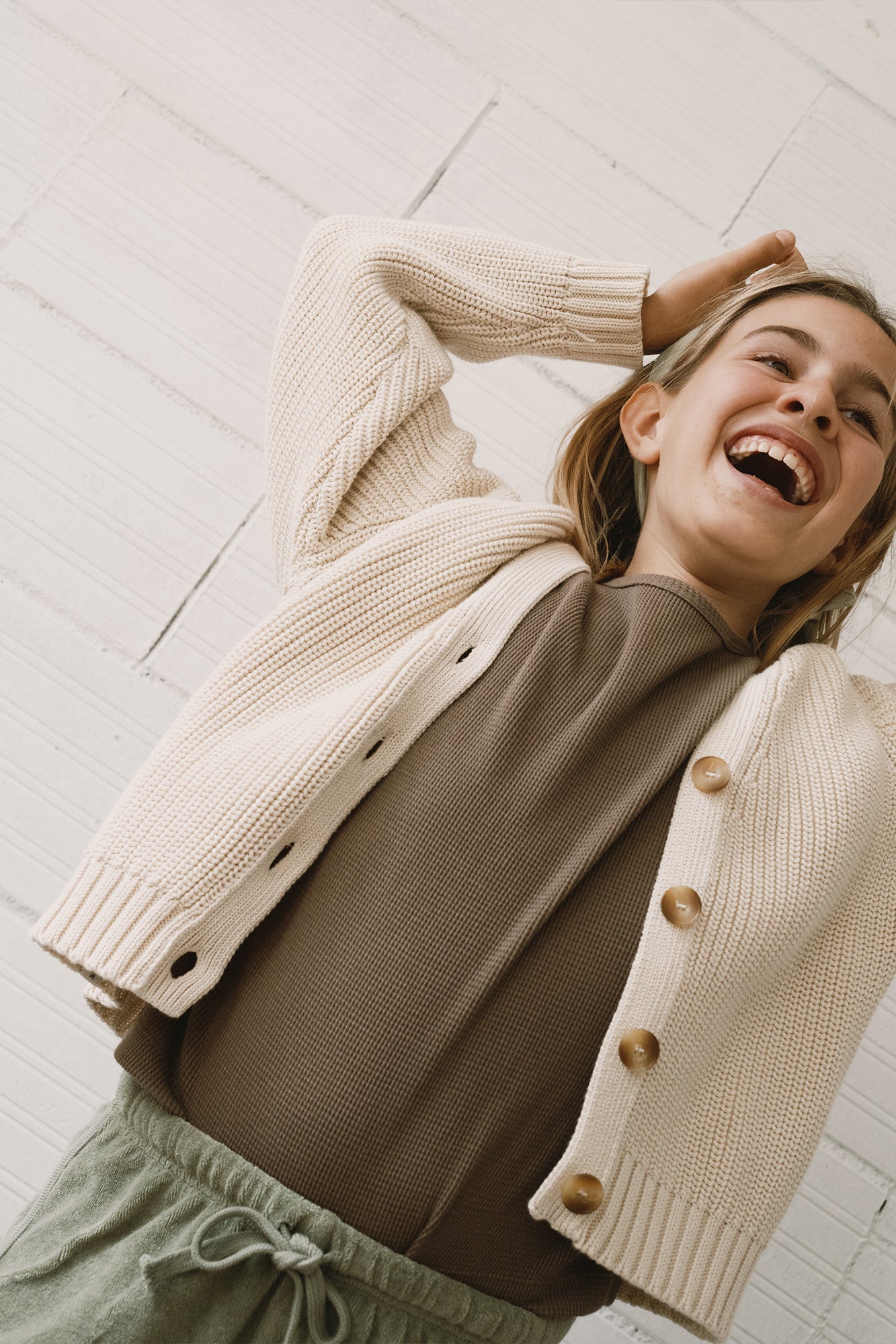 Giova beige short cardigan