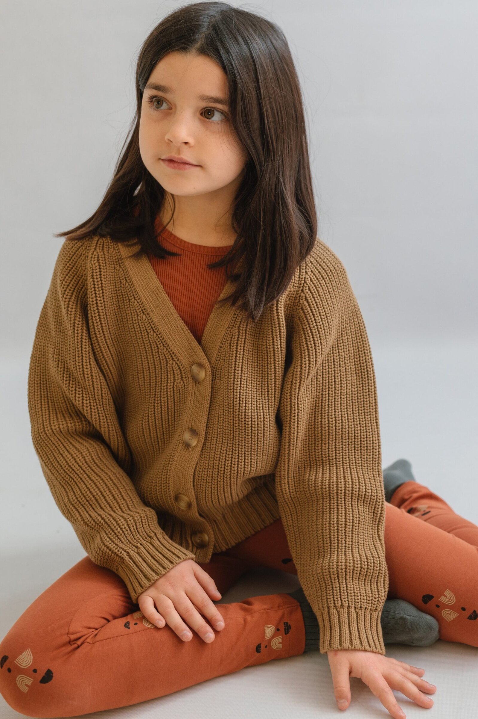 Giova brown short cardigan