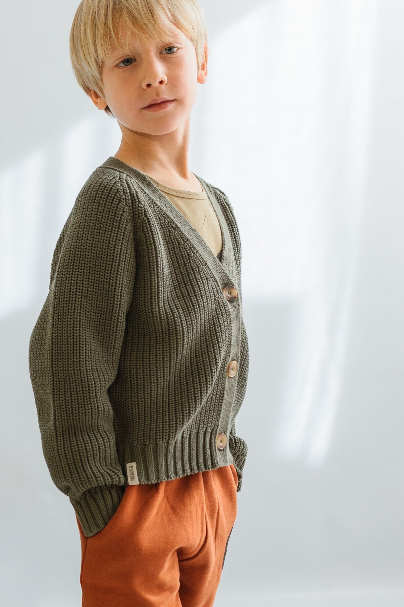 Giova green short cardigan