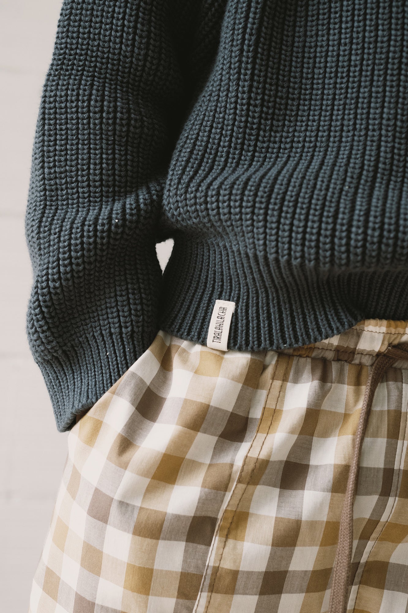 Golaf grey blue knitted sweater - Imagen 4