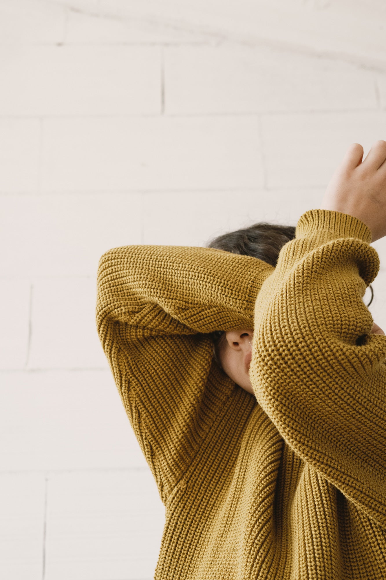 Golaf mustard knitted sweater - Imagen 3