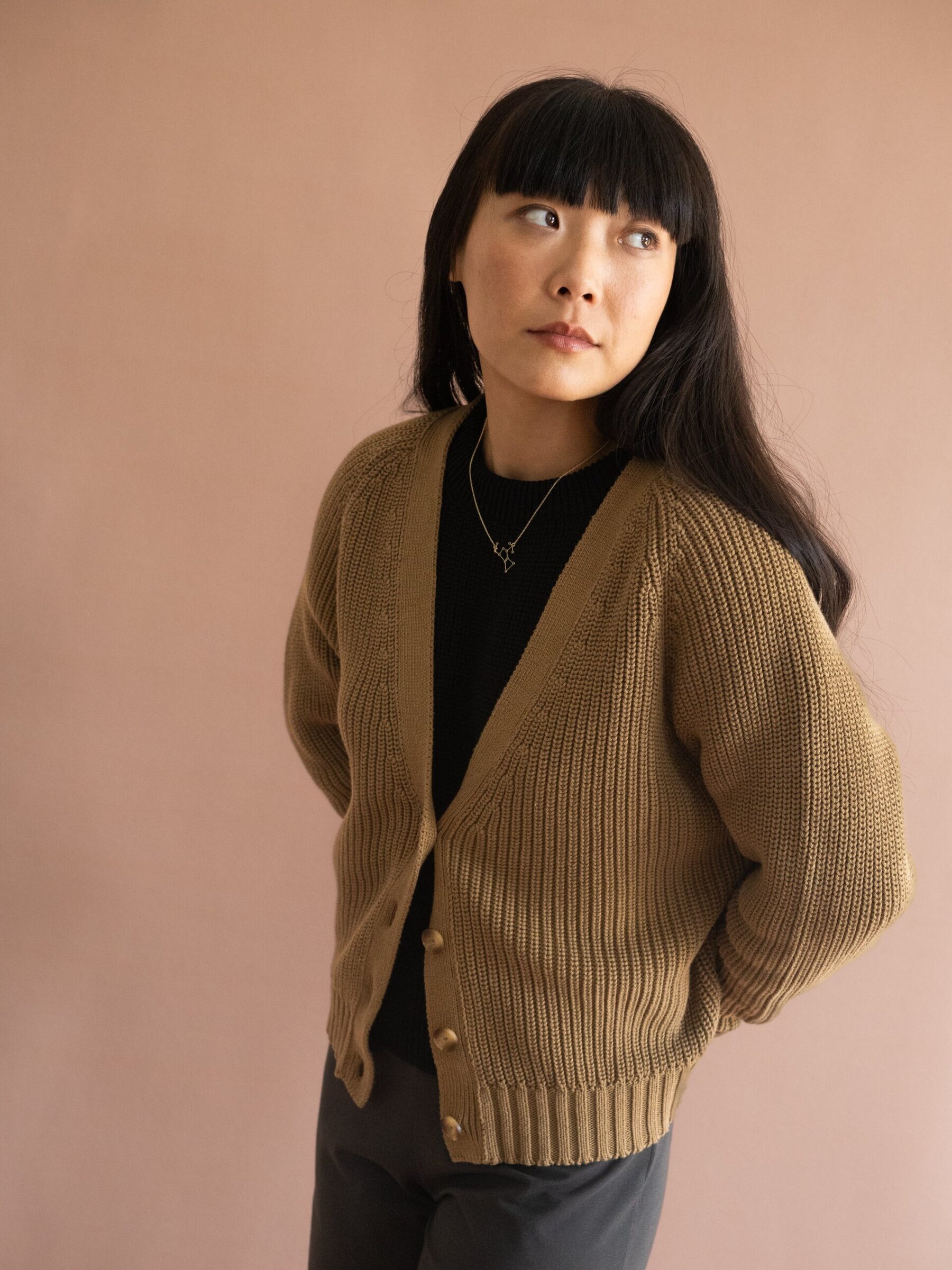 Golah short cardigan earth brown - Imagen 2