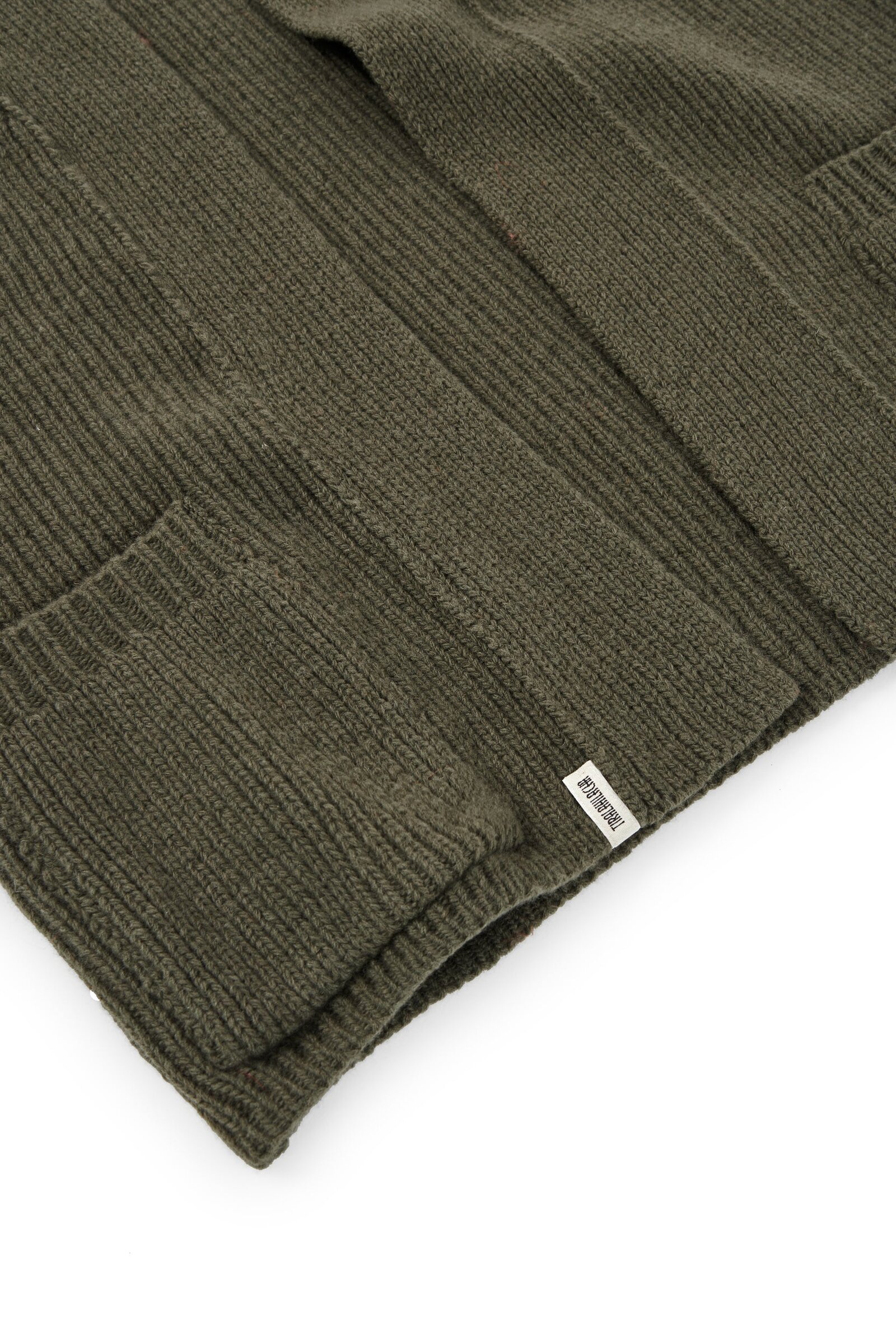 Gonda long cardigan green merino wool - Imagen 8