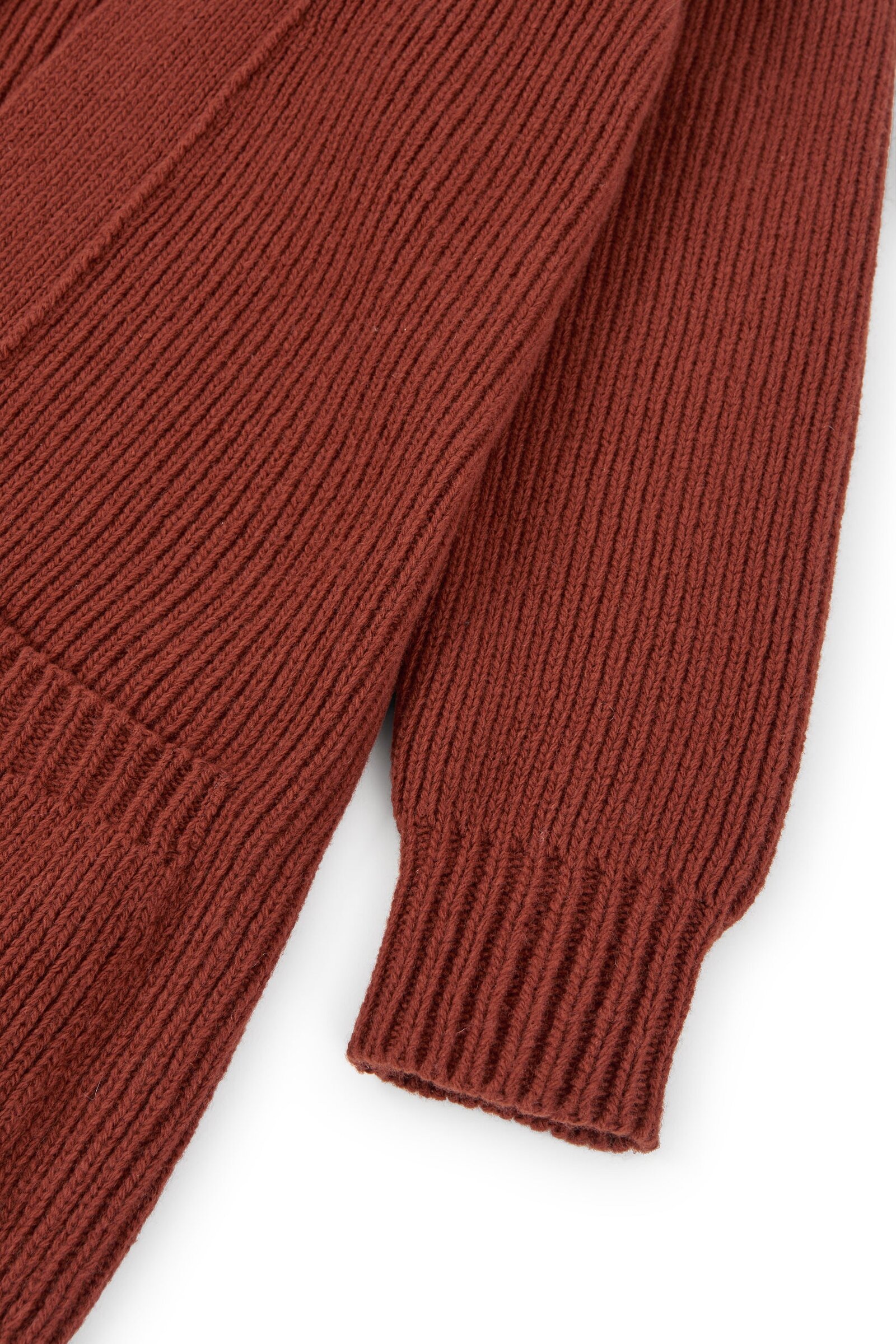 Gonda long cardigan Mars red merino wool - Imagen 6