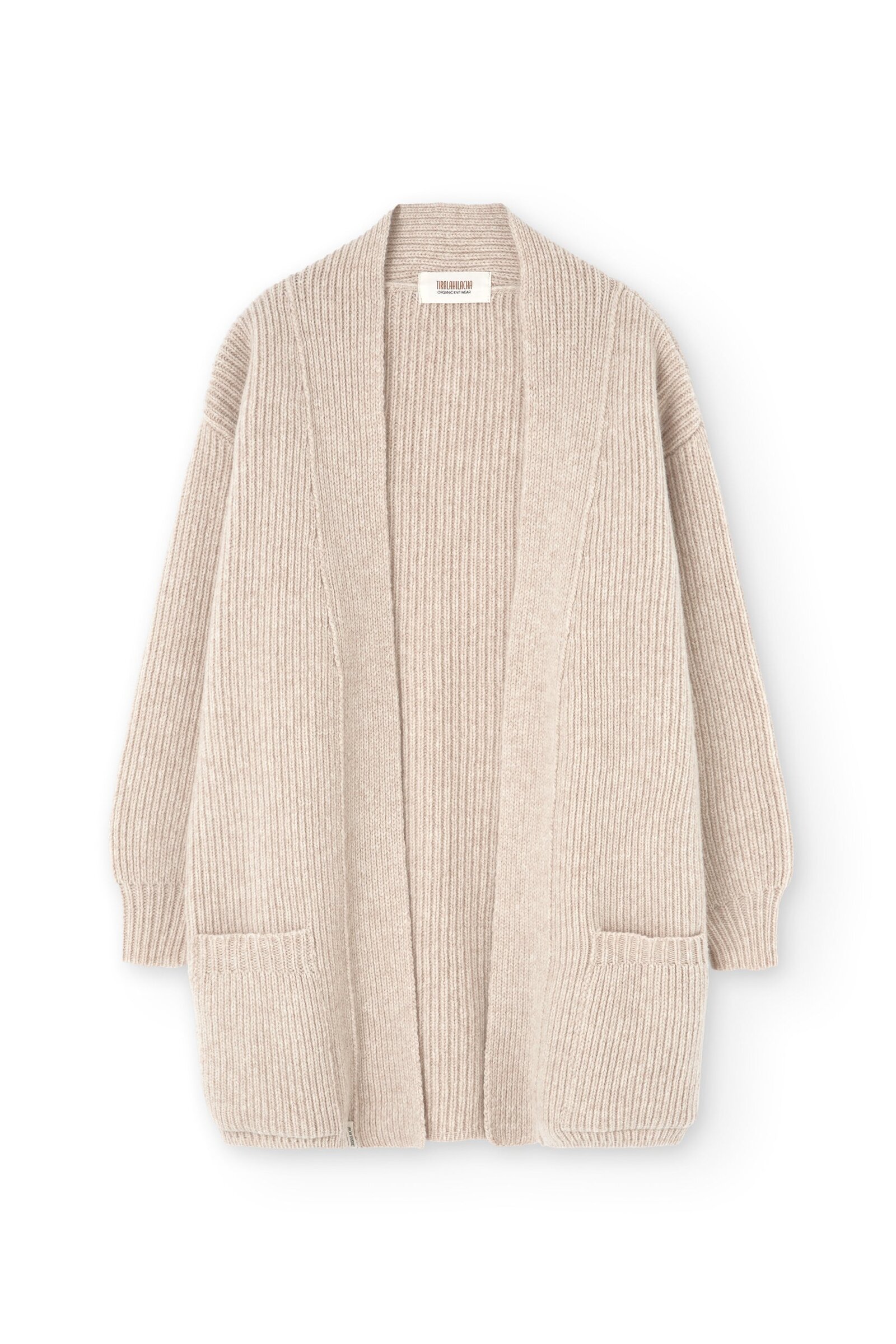 Gonda long cardigan white merino wool