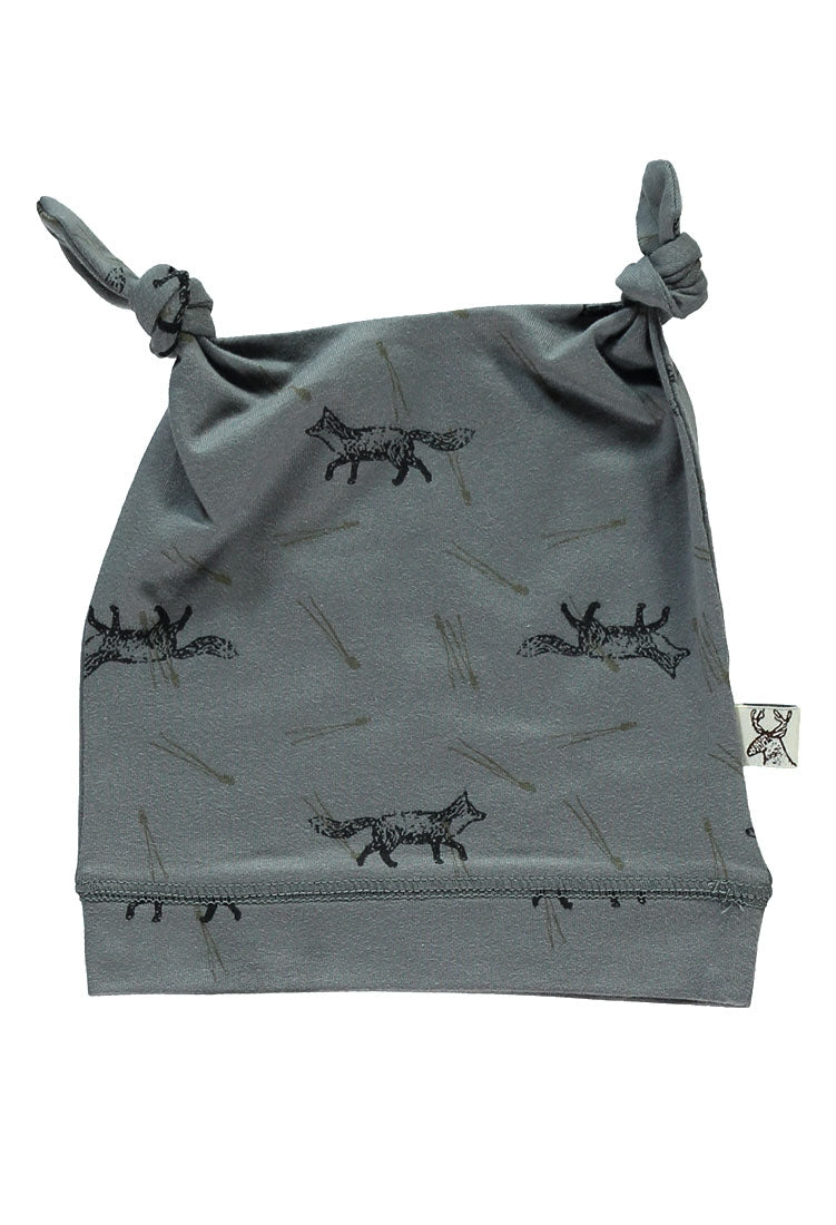 Gorro New Born con estampado zorros