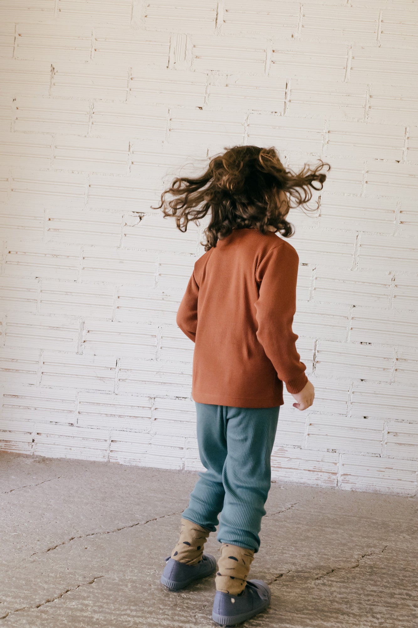 Grace T-shirt ribbed Mars Red - Imagen 3