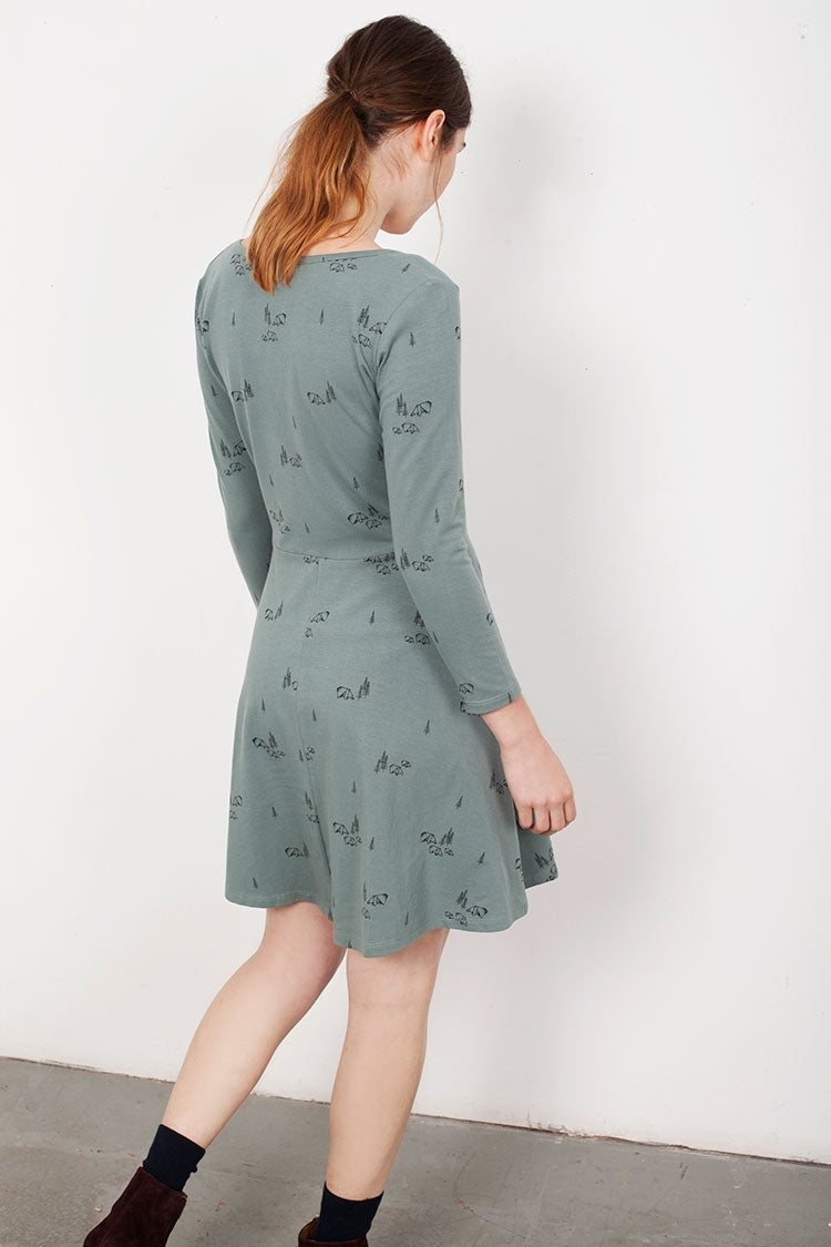 Green Mid-skirt Lorianne dress
